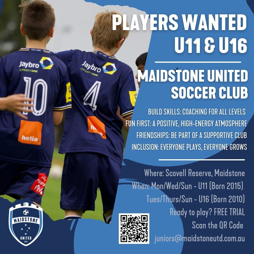 ⚽ FINAL JUNIOR SPOTS — U11 & U16 ⚽
Last remaining places for the 2026 season are now open for Under 11 and Under 16 teams.
Limited spots • First come, first served
Register now or message the club before they are gone.