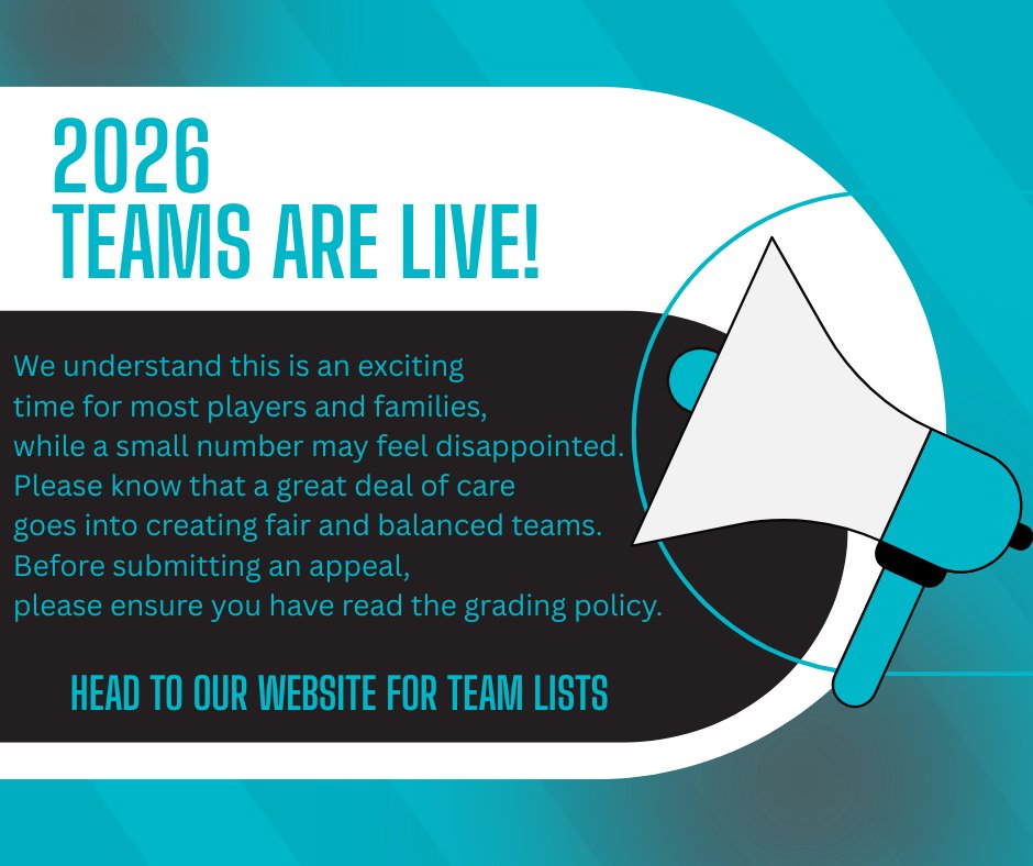 Teams are live!!
Please remember a great deal of time and care goes into these decisions. If you have any concerns, please read our grading policy (link below) before reaching out to the club.
https://www.jordanspringsnetballclub.com.au/_files/ugd/07f13a_036fd25f1a8c46fb87445bdc3ed73c54.pdf