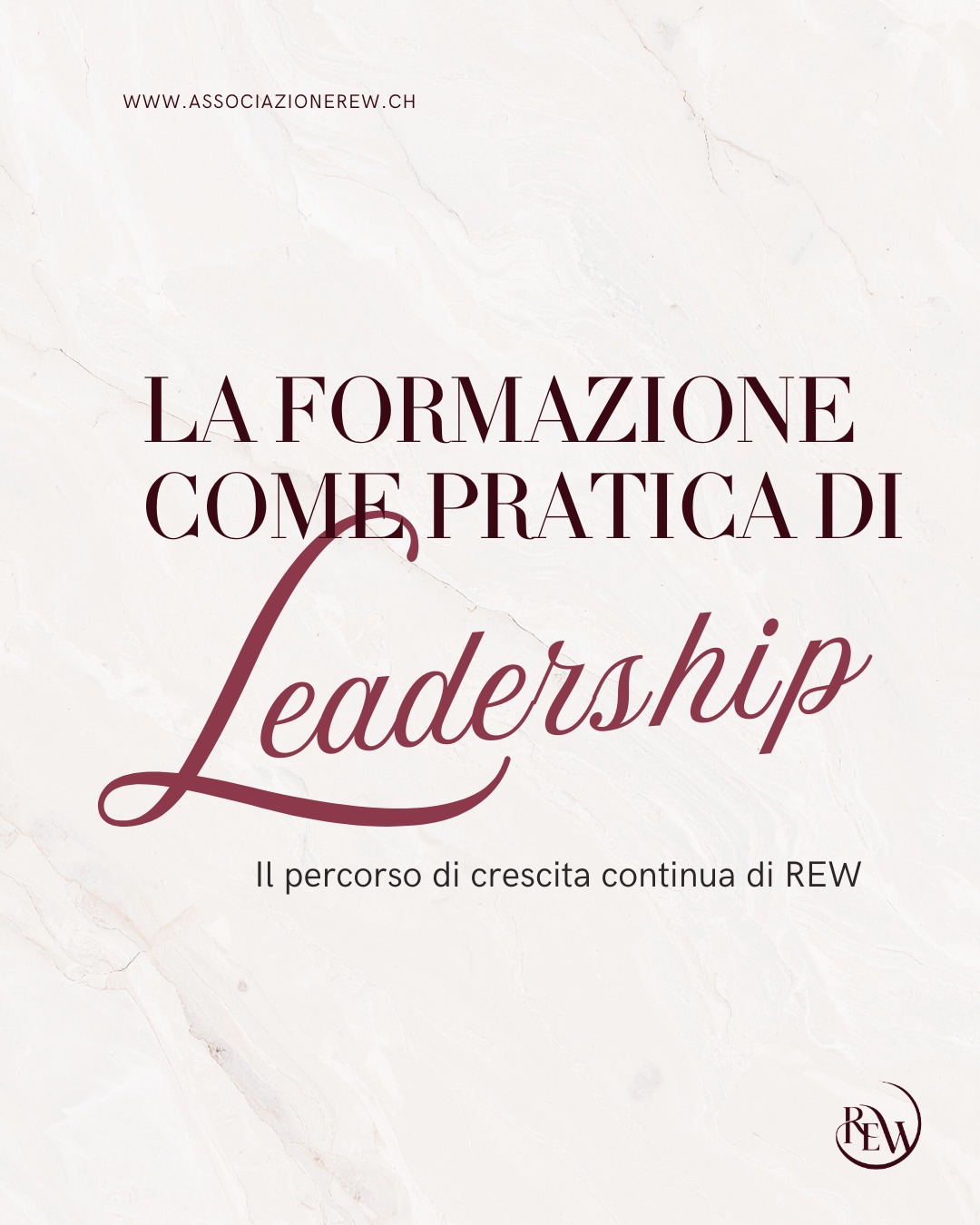 La formazione rappresenta uno dei pilastri su cui si fonda l’identità di REW.
Guidare, prendere decisioni, assumersi responsabilità richiede una crescita continua. L’esperienza professionale costruisce competenza, mentre il confronto con nuove prospettive permette di affinare lucidità, metodo e consapevolezza.
Per questo REW dedica una parte centrale del proprio percorso associativo alla formazione. Durante l’anno vengono organizzati incontri periodici riservati alle socie, momenti di approfondimento e dialogo pensati per alimentare una crescita personale e professionale costante.
Ogni serata diventa uno spazio di riflessione condivisa, in cui esperienze diverse si incontrano e generano nuove chiavi di lettura.
La formazione in REW si inserisce in una visione più ampia della leadership: un percorso che evolve nel tempo e che richiede curiosità intellettuale, apertura e desiderio di miglioramento.
Coltivare la propria crescita significa rafforzare la qualità delle decisioni, ampliare la capacità di ascolto e sviluppare una leadership sempre più consapevole.
In REW questo processo prende forma attraverso il dialogo, lo studio e il confronto.
REW | REAL EXECUTIVE WOMEN
