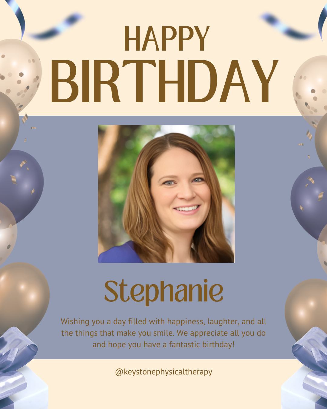 Happy Birthday to Stephanie Helmuth, one of our wonderful therapists! 🎉 We’re so grateful for the care, encouragement, and dedication you bring each day. Wishing you a day filled with happiness, laughter, and all the things that make you smile! 🎂💙
#HappyBirthday #BirthdayCelebration #KeystonePhysicalTherapy #PhysicalTherapy #PTLife #TherapistAppreciation #TeamKeystone #PhysicalTherapist #HealthcareTeam #CelebrateToday #ClinicLife #PatientCare #WellnessTeam #DedicatedCare #BirthdayWishes #TherapyTeam #HealthcareProfessionals #PhysicalTherapyClinic #StaffSpotlight #TeamAppreciation