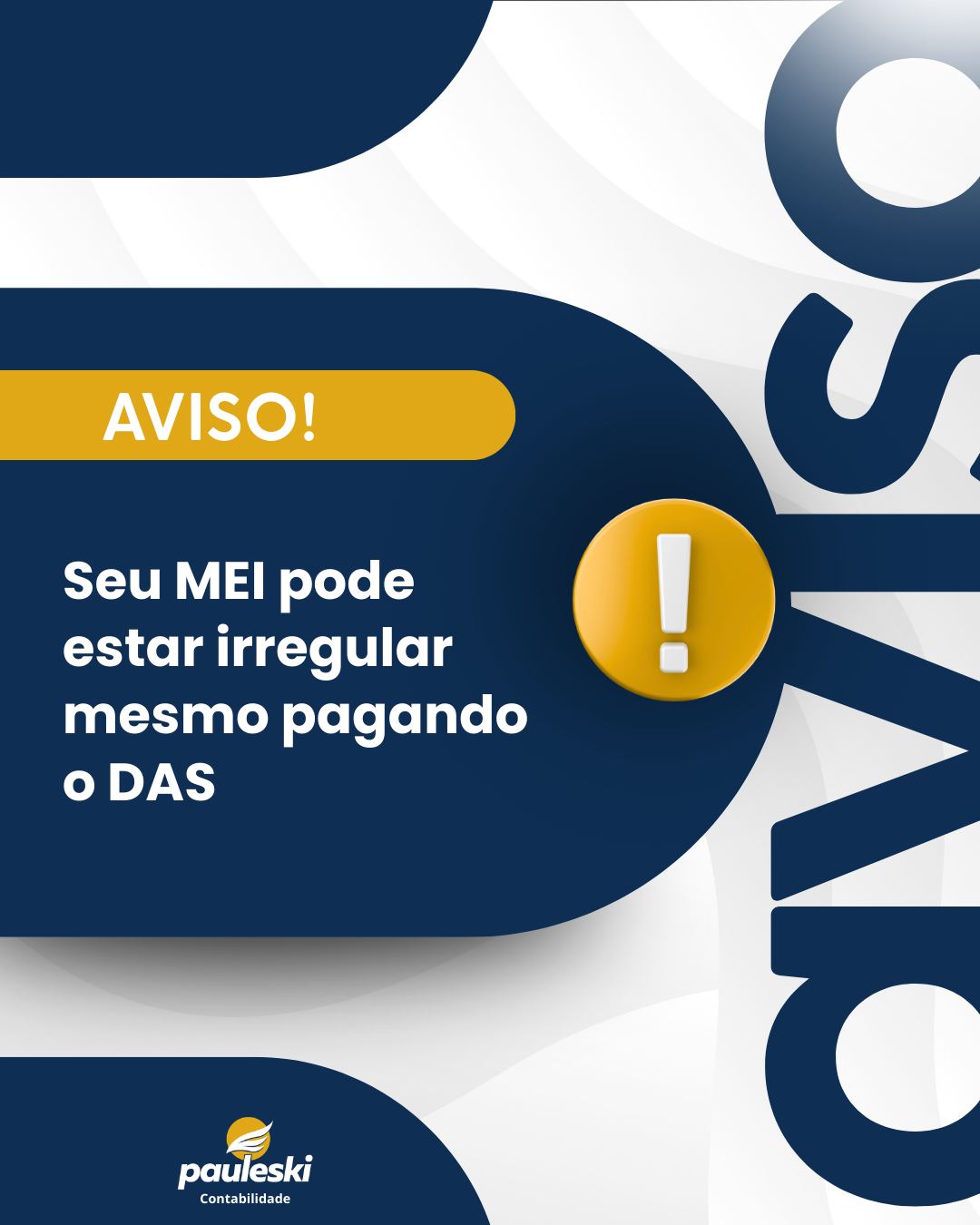 Muitos microempreendedores acreditam que pagar o DAS mensalmente já garante que o MEI esteja totalmente regular.
Mas existe um detalhe importante que muitas vezes passa despercebido.
Todos os anos é obrigatório entregar a Declaração Anual do MEI, informando o faturamento do negócio no período.
Quando essa obrigação não é cumprida, o CNPJ pode ficar com pendências, mesmo que os pagamentos estejam em dia.
Esse é um erro mais comum do que parece e costuma aparecer apenas quando surgem multas ou dificuldades para resolver questões relacionadas ao CNPJ.
Por isso, manter o MEI regular vai além de pagar boletos.
É preciso acompanhar todas as obrigações para evitar problemas no futuro.
📌 Vale a pena conferir se está tudo certo com o seu MEI.
☎️ (51) 3094-0477
📍Porto Alegre: R. Dr. Mário Totta, 663 - Loja 04 - Tristeza.
📍 Garopaba: R .Viúva Maria Antônia dos Santos, 976 Loja 5 - Centro
TC/RS 71.658