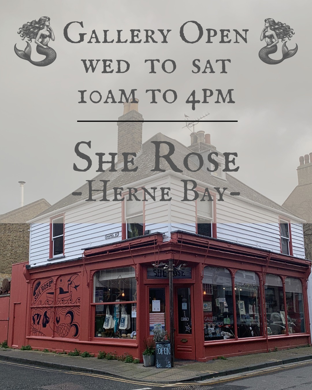 I'm Jo Oakley, artist and owner of the She Rose Gallery in Herne Bay.
My gallery is an eclectic treasure trove chockablock with:
🖼 Paintings
🖼 Limited edition prints
🕯 Ecclectic giftware
🥣 Vintage homeware
💌 Small-run greeting cards
📚 Exquisite books
Every item in the gallery resonates with me, from vintage china... to books... to small-batch body butters.
Come and explore the work of local artists, lovers of the sea, and creative souls.
📍She Rose Gallery
165 Mortimer Street,
Herne Bay
Kent, CT6 5HE