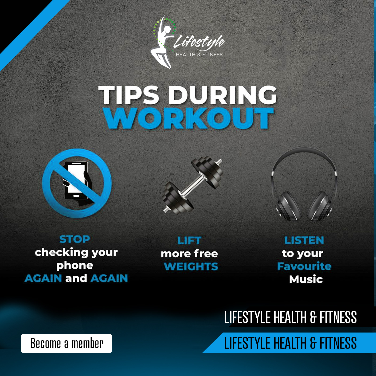 Make every workout count. 💪
Stay focused during your training by minimizing distractions, lifting with purpose, and keeping your energy up with your favourite music. Small habits can make a big difference in your fitness journey.
#LifestyleHealthAndFitness #WorkoutTips #GymMotivation #StayFocused #FitnessJourney