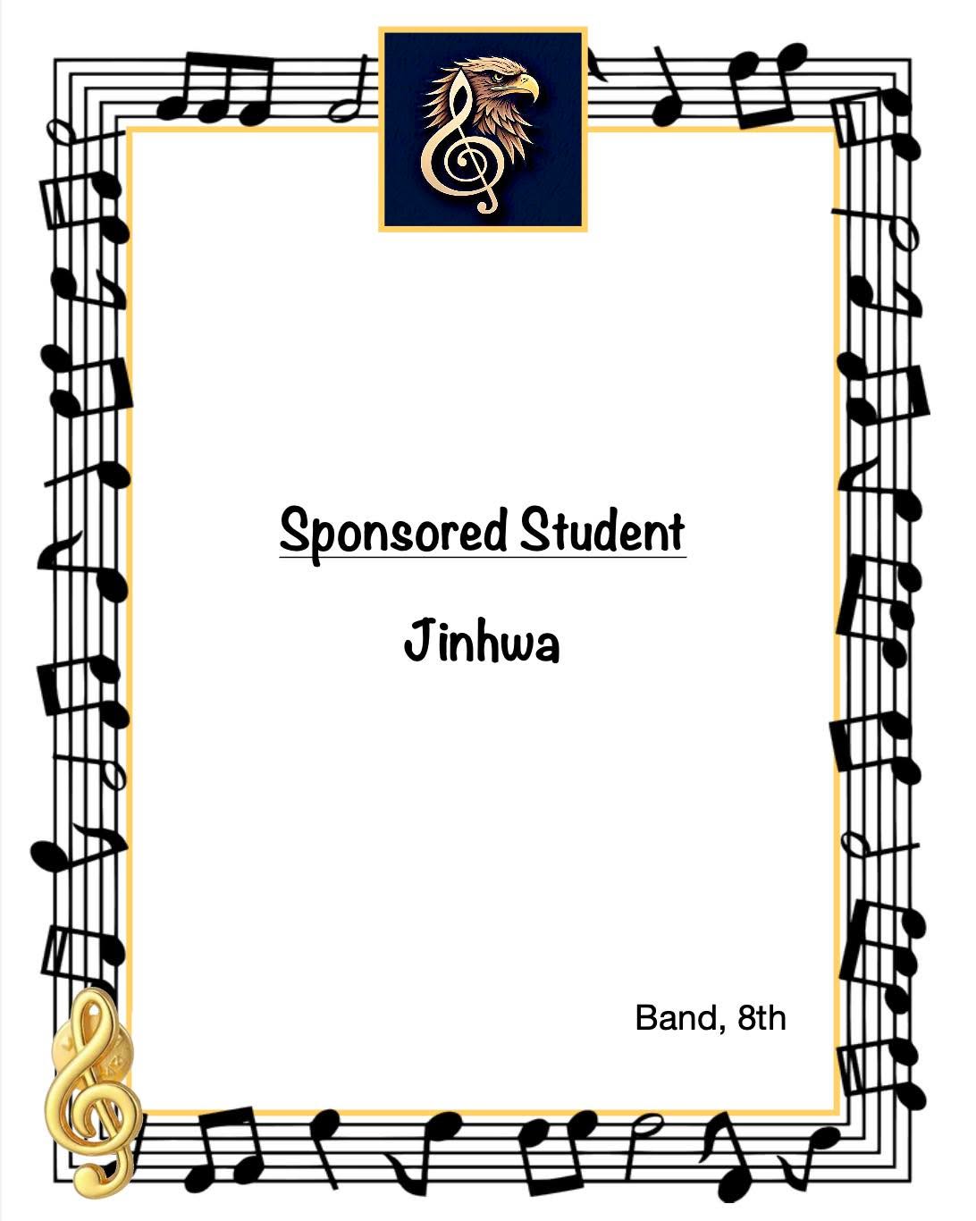 Sponsor a student and send a note 🎵 of encouragement to their classroom! Sponsored students will also receive a music note pin to wear during the concert.