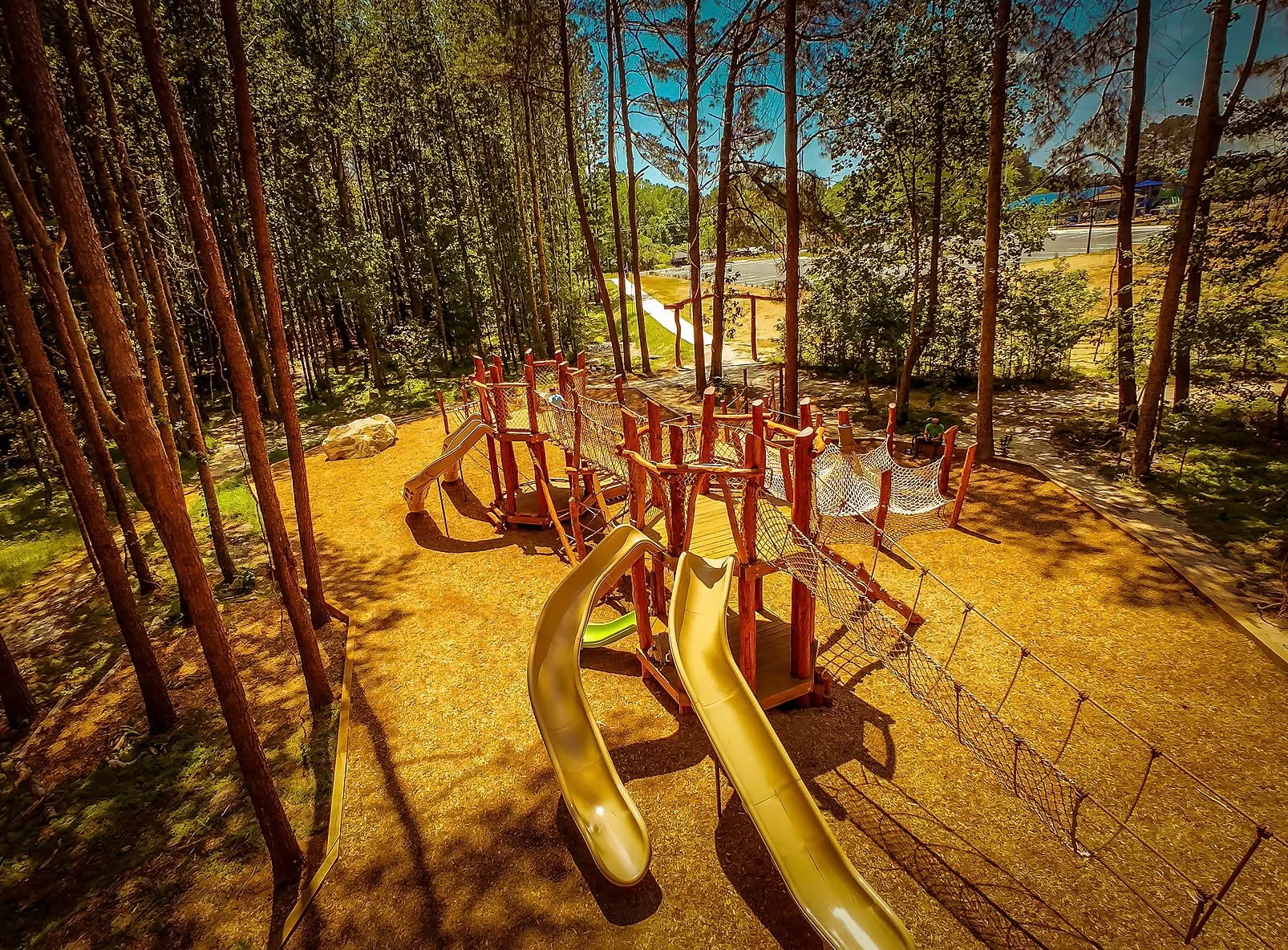 Connected. Playful.
Some playgrounds sit in nature.
Others become part of it.