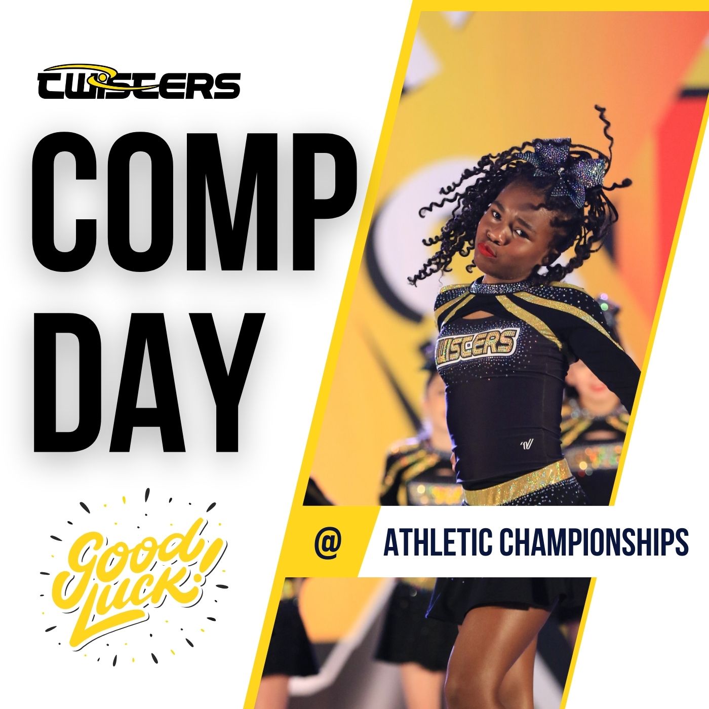 Wishing the best of luck to our novice and prep teams as they take the floor today at Athletic Championships! Weāre so excited to watch you shine! ⨠#thestormiscoming #twisters