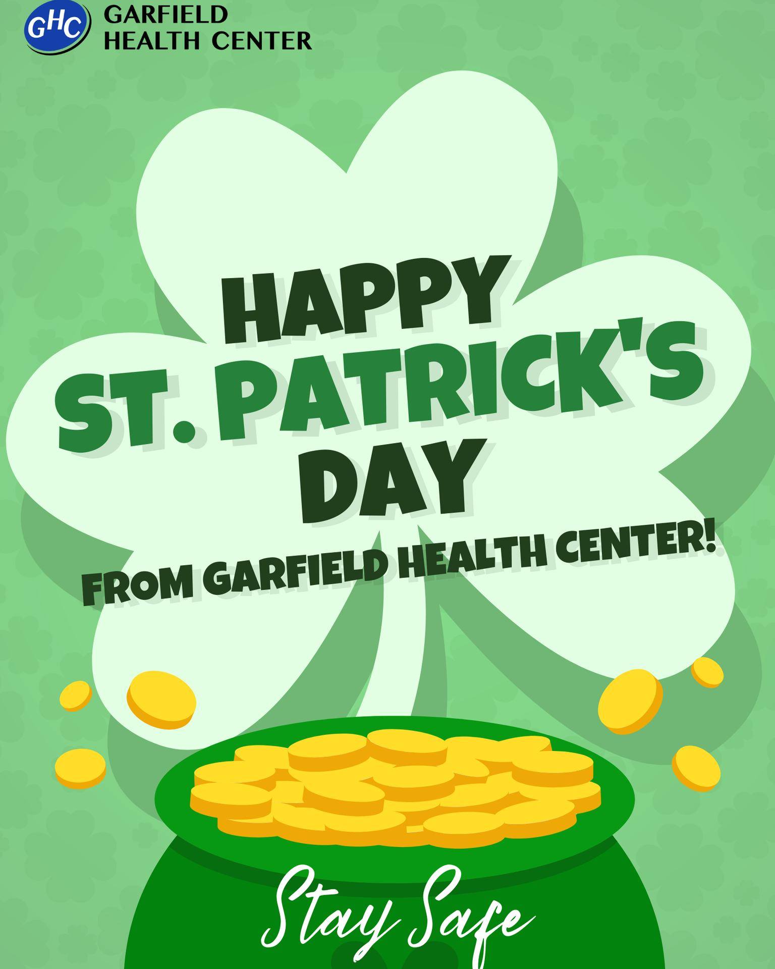 🍀 Happy St. Patrick’s Day from Garfield Health Center! 🍀
Feeling lucky? Don’t rely on luck when it comes to your health.
Stay active, eat well, and take care of your body—your future self will thank you! 💚
#healthcenter #communitywork #communityclinic #mentalhealth #chiropractor #pediatric #obgyn #optometry #familydoctor #sgv #sangabrielvalely #montereypark #losangeles #rosemead #healthcare #doctor #nonprofit #garfieldhealthcenter #ghc #GarfieldHealthCenter #StPatricksDay #LuckyToBeHealthy