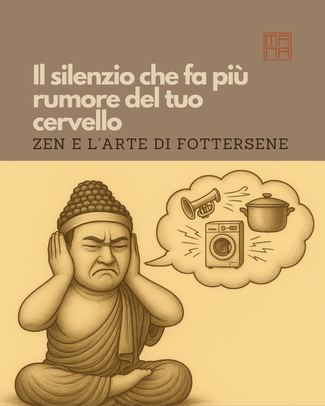 ✨ Ti siedi.
Inizia il silenzio.
Un silenzio bello, pulito, promettente.
Il tipo di silenzio che ti fa pensare:
“Oggi sì. Oggi funziona.”
Poi, all’improvviso, il tuo cervello decide di fare festa.
Rumori.
Pensieri.
Eco.
Rimuginazioni.
Ricordi del 2004.
Lista della spesa.
Domande esistenziali sulla tua lavatrice.
E il silenzio?
Invece di calmarti…ti amplifica tutto.
È un silenzio cattivo, quello.
Il tipo di silenzio che ti guarda e dice:
“Vediamo quanto resisti senza impazzire.”
Tu provi a inspirare.
Il silenzio risponde con un vuoto ancora più vuoto.
Provi a espirare.
Il silenzio ti sussurra:
“Hai visto quante cose non hai risolto?”
Il tuo Sé superiore finge che sia tutto parte della pratica.
Quello inferiore sta già cercando video di gattini per fuggire.
E tu…sei al centro di un concerto che non hai mai chiesto di ascoltare.
💬 Ti è mai capitato che il silenzio facesse più rumore del resto della tua vita?
Mandami una GIF del tuo silenzio tossico preferito.
👉 La pratica, a volte, è proprio questa:
scoprire che il silenzio non è tranquillo, non è buono,
non è gentile…ma può diventare un alleato se impari a riderne mentre attraversi tutto il baccano interiore.
Se vuoi allenarti in quest’arte con i miei incontri, le mie meditazioni e i miei corsi, io ci sono.
#lozenelartedifottersene #ironia #zen #mindfulness #meditazione #sumie #zenpainting #pitturazen #sumi_ink