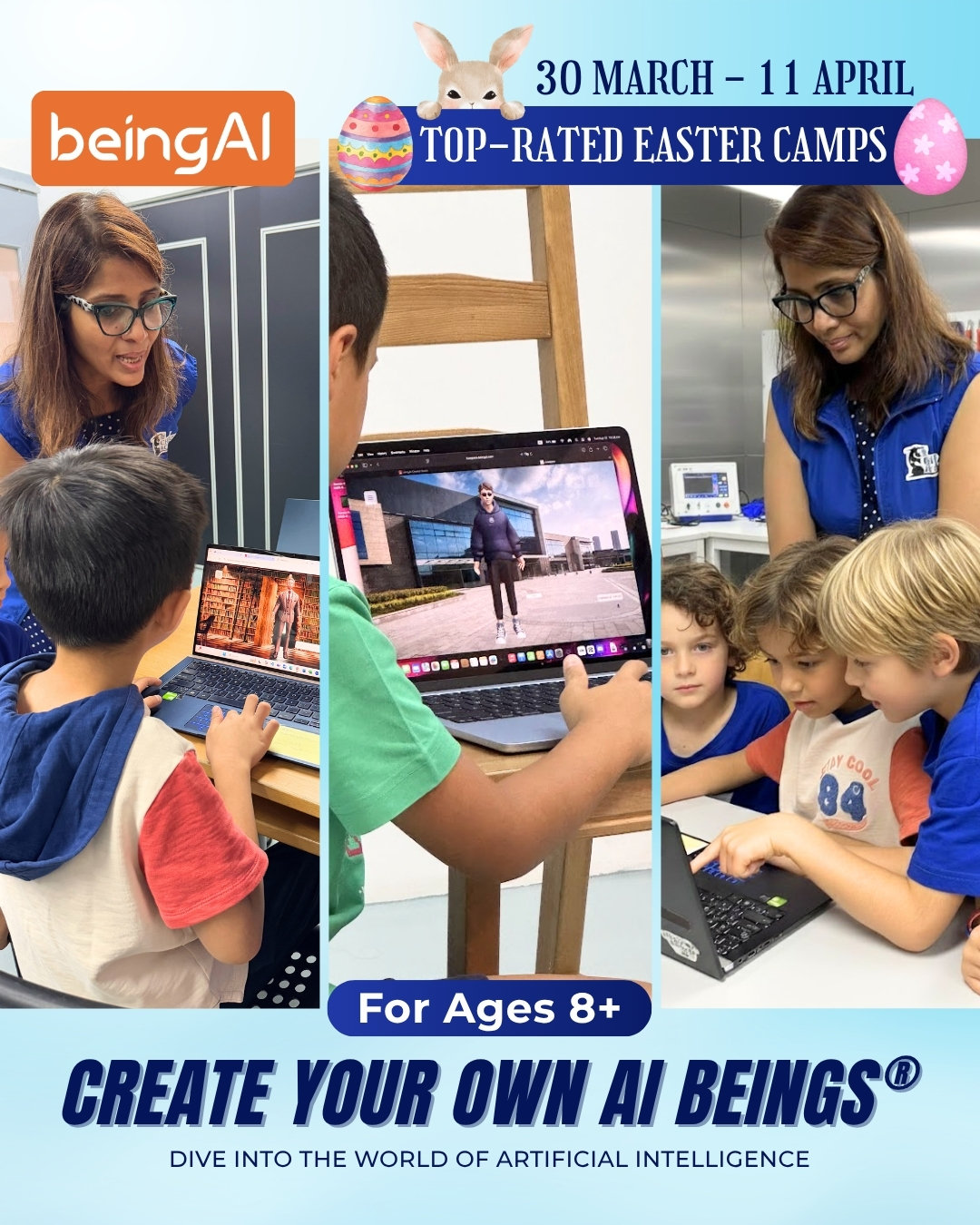 Dive into the World of AI this Easter!🤖✨
Is your child ready to go beyond just using AI? This Easter, let them step into the role of a creator at our "Create Your Own AI Beings®" camp! 🚀 For ages 8+
In this hands-on adventure, students don't just play with tech—they build it. From exploring language models to mastering the art of storytelling through prompting, they’ll bring their very own unique AI characters to life!
What they’ll achieve:
🧠 Understand how AI and language models actually work.
✍️ Learn effective prompting to solve real-world problems.
🎭 Design and interact with their own AI beings.
📅 Dates
Camp 1: March 30 – April 1 (3:00 PM – 5:30 PM)
Camp 2: April 8 – April 10 (12:00 PM – 2:30 PM)
Note: Students are required to bring their own laptop!
📍 Location: Kennedy Town
➡️ Tap the link in our bio to register now!
#beingAI #ActiveKidsHK
