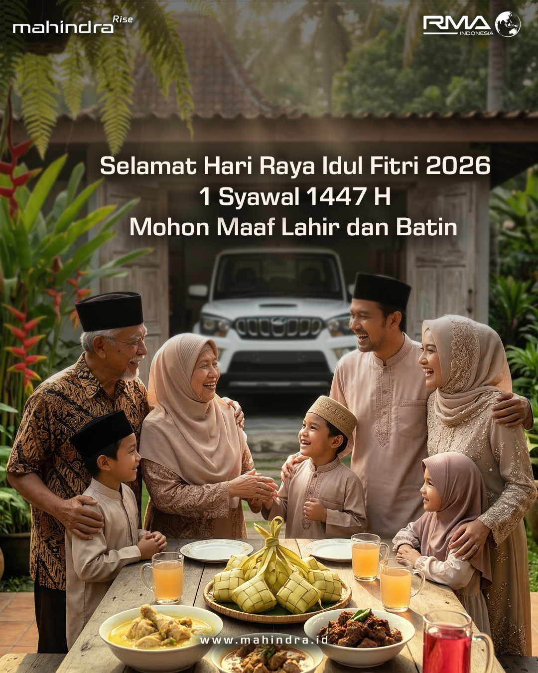 Selamat Hari Raya Idul Fitri 1 Syawal 1447 H.
Di hari yang suci ini, mari kita eratkan kembali kebersamaan dan saling membuka hati untuk memaafkan diantara kita. Saatnya merayakan kemenangan bersama.
Semoga keberkahan dan kesuksesan senantiasa menyertai di setiap langkah kehidupan kita.
.
.
.
#idulfitri2026 #1syawal1447H #MahindraScorpio #PikUpKeren #MahindraIndonesia #YourPartnerInSuccess #RMAIndonesia #mahindra4x4 #mining #plantation #farming #miningindonesia #minerals #coal #tambang #sobatenergi #ESDM #miningexpo #agriculture #agriculturelife #tipsandtrick #pertanian #perkebunan #pertambangan #fleet #fleetrental #rentalfleet #pickuprental