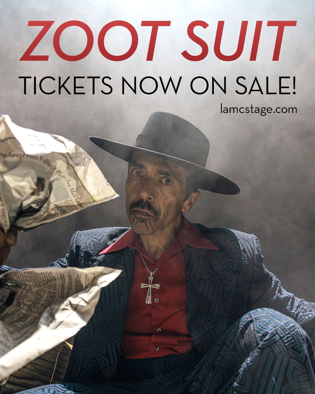 Orale! Zoot Suit tickets are officially on sale!🎟️⭐ Zoot Suit will be presented in the LA Mission College AMP Theater from May 15-31. Tickets start at $10 and are on sale at lamcstage.com. Reserve your seat for one of only twelve performances of this timeless Chicano musical!
Raúl Cardona stars as “El Pachuco,” the embodiment of the enduring Chicano spirit in an era of oppression and self-reflection. Cardona brings decades of expertise with Zoot Suit productions and leads a 25-member cast of students, alums, and guest artists.
📸 by @curtisstage
LA Mission College Theatre Arts presents “Zoot Suit,” written by Luis Valdez and co-directed by Robert Cucuzza and Raúl Cardona. “Zoot Suit” will be presented May 15-31, 2026 in the AMP Theater on the LA Mission College campus in Sylmar, CA. Tickets start at $10 and can be purchased through www.lamcstage.com starting on March 30. LA Mission College will be hosting a variety of cultural events coinciding with many of the twelve shows. For the performance and event schedule, company list, and information about the show, visit www.lamcstage.com.
#zootsuit #pachuco #SylmarCA #tickets #theater