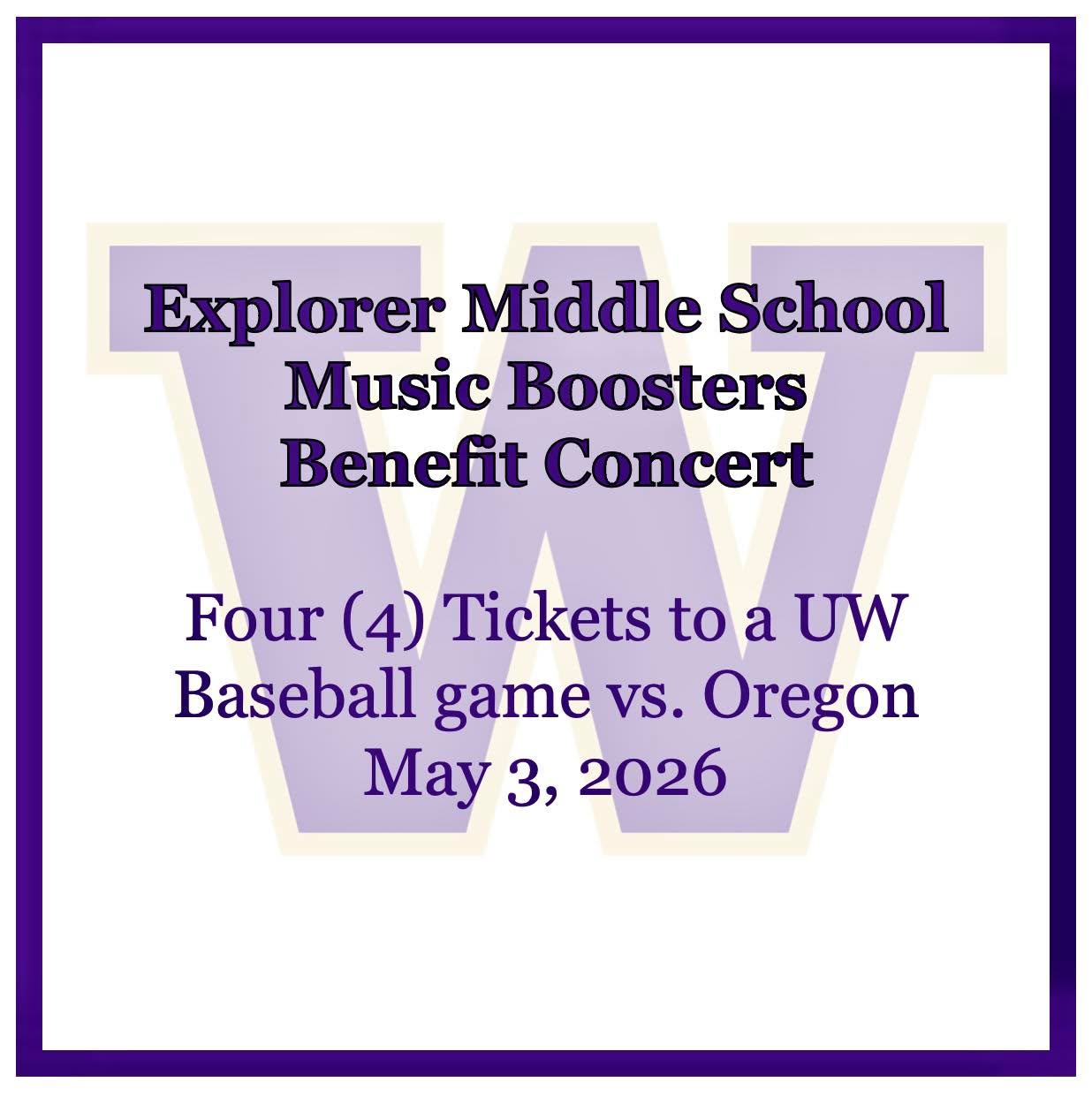 We have some great raffle prizes lined up for the Benefit Concert Friday! Must be present to win.