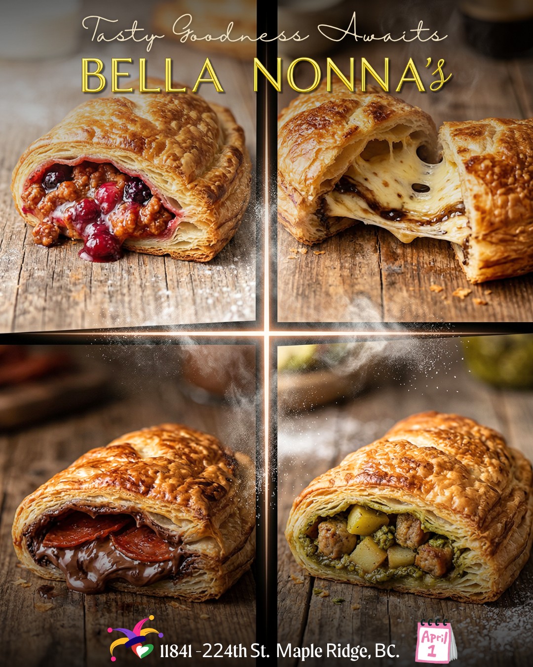 🚨 JUST LAUNCHED… THE “CALZONISH™” 🥐🍕
When Italy meets Copenhagen…
things get a little… confused.
Introducing our newest creation:
👉 The Calzonish™ — a flaky Danish… stuffed like a calzone
Now available in 4 questionable flavours:
⸻
🍓 Bolognese Berry Burst
Slow-simmered meat sauce… with a hint of berry compote
(sweet? savory? we’re still debating)
⸻
🧀 4 Cheese Espresso Melt
Mozzarella, provolone, parmesan… and a shot of espresso
(Nonna said no. We did it anyway.)
⸻
🍫 Nutella Pepperoni Supreme
Chocolate meets cured meat
(surprisingly… not the worst?)
⸻
🥐 Pesto Apple Sausage Delight
Herbaceous pesto, sweet apple filling, and savory sausage
(this one confused the entire kitchen)
⸻
💬 “We told them not to experiment… they didn’t listen.”
⚠️ Currently in beta testing, so results may vary depending on who’s working that day
👉 Available today only… unless Nonna shuts it down first.
⸻
Bon Appetito! 😋
Warm regards,
The Bella Nonna’s Team 💪
📍 11841 224th St, Maple Ridge, BC
📞 (604) 467-7875
#AprilFools #BellaNonnas #Calzonish #ItalianFusion #BakeryFun #MapleRidgeEats #SupportLocal #FoodieLaughs #NonnaIsNotHappy
