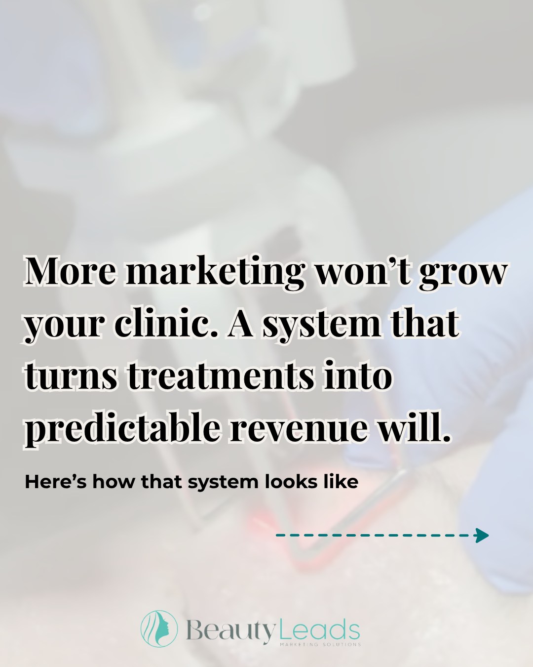 If you’re being told to run cheap ads to grow your already successful clinic… you’re getting the wrong advice.
And you probably already feel that.
Because you didn’t build your clinic with gimmicks.
You built it through results, reputation, and a loyal client base.
So when things slow down and the only “strategy” you hear is:
run a promotion
lower your prices
get more leads
book more cheap appointments
…it doesn’t sit right.
And it shouldn’t.
At your level, the problem isn’t that you need more clients.
The problem is that your growth isn’t controlled.
Right now, your clinic probably still relies on:
– word of mouth bringing people in when it happens
– ads creating short-term spikes
– certain treatments doing well while others sit underutilised
So even if you’re doing good numbers…
it still feels inconsistent.
That’s where most clinics get stuck.
Because they try to “do more marketing” instead of fixing the structure behind how their clinic generates revenue.
What actually changes things is building a system.
A system that:
– activates the demand you already have
– consistently brings in new, high-value patients
– turns your key treatments into predictable revenue streams
So instead of hoping a treatment performs well…
you know:
this one brings in $10K consistently from one campaign
this one brings in $20K from another
this one brings is going to bring in $30K when I launch
every single month.
That’s how you scale without lowering your prices.
That’s how you fill your team properly.
And that’s how your clinic stops reacting… and starts growing with intention.
This is exactly what we build for the clinics we work with.
Not more ads.
Not more noise.
But structure.
And let's be honest, you need someone to do this for you so you can remain focused on growing your clinic.
If this is where you’re at right now and you know your clinic should be doing more…
DM us “SYSTEM” and we’ll show you how we implement this inside clinics like yours.