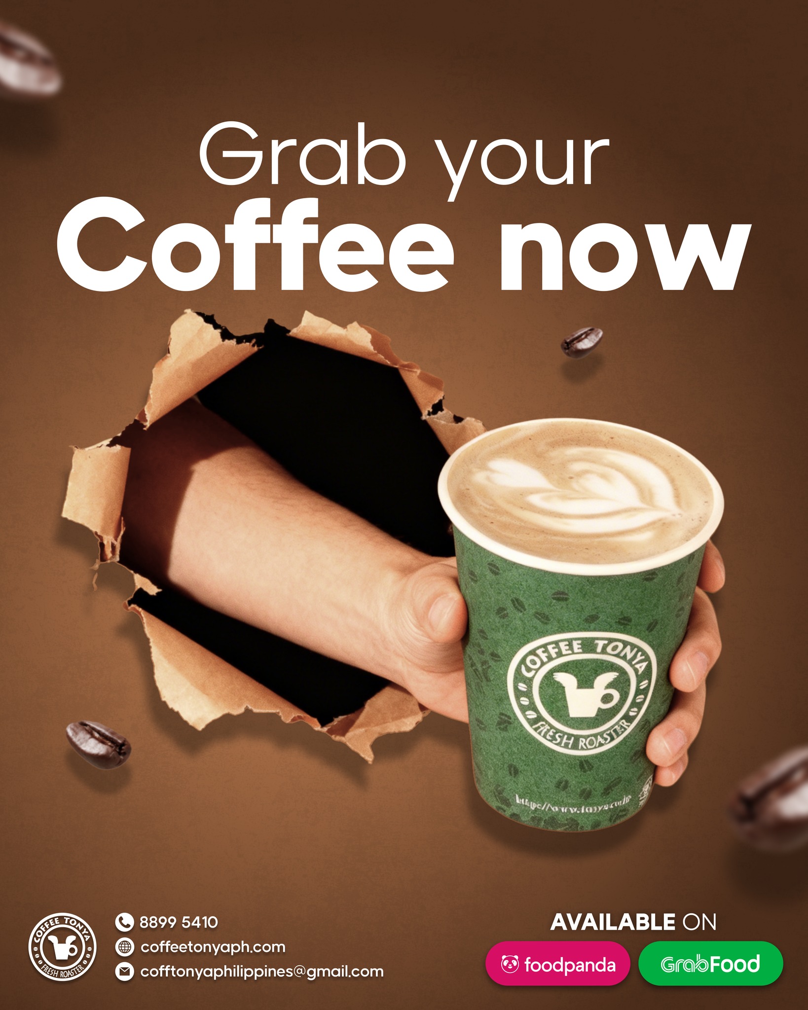 Your fresh coffee is just a tap away. š±ā
Craving your Coffee Tonya favorites? Grab your coffee now without the hassle. Get it hot, fresh, and perfectly brewed delivered straight to your door.
šµ AVAILABLE ON foodpanda and GrabFood.
#CoffeeTonyaPH #FreshRoaster #CoffeeTime #FoodDeliveryPH