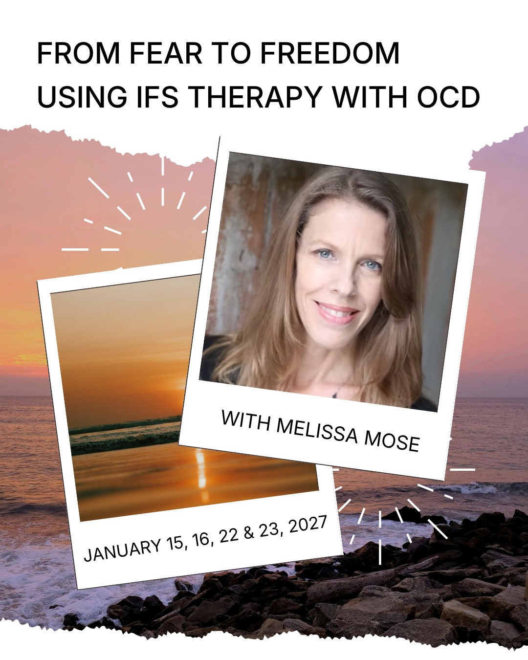 FROM FEAR TO FREEDOM: USING IFS THERAPY WITH OCD- A 4-DAY ONLINE WORKSHOP WITH MELISSA MOSE 🎓💻✨
This four-day online workshop for IFS-Trained therapists and practitioners is a rare opportunity to explore the intersection between OCD, perfectionism, shame and guilt with Melissa Mose who is an expert in OCD. 🧠💬
Applications are currently open for this online workshop in January 2027 📅🚀
#IFStherapy #OCDawareness #MentalHealthMatters #TherapistTraining #Psychotherapy #InnerWork #HealingJourney #TraumaInformed #SelfAwareness #EmotionalHealing #Perfectionism #ShameAndGuilt #OnlineWorkshop #ProfessionalDevelopment #MelissaMose