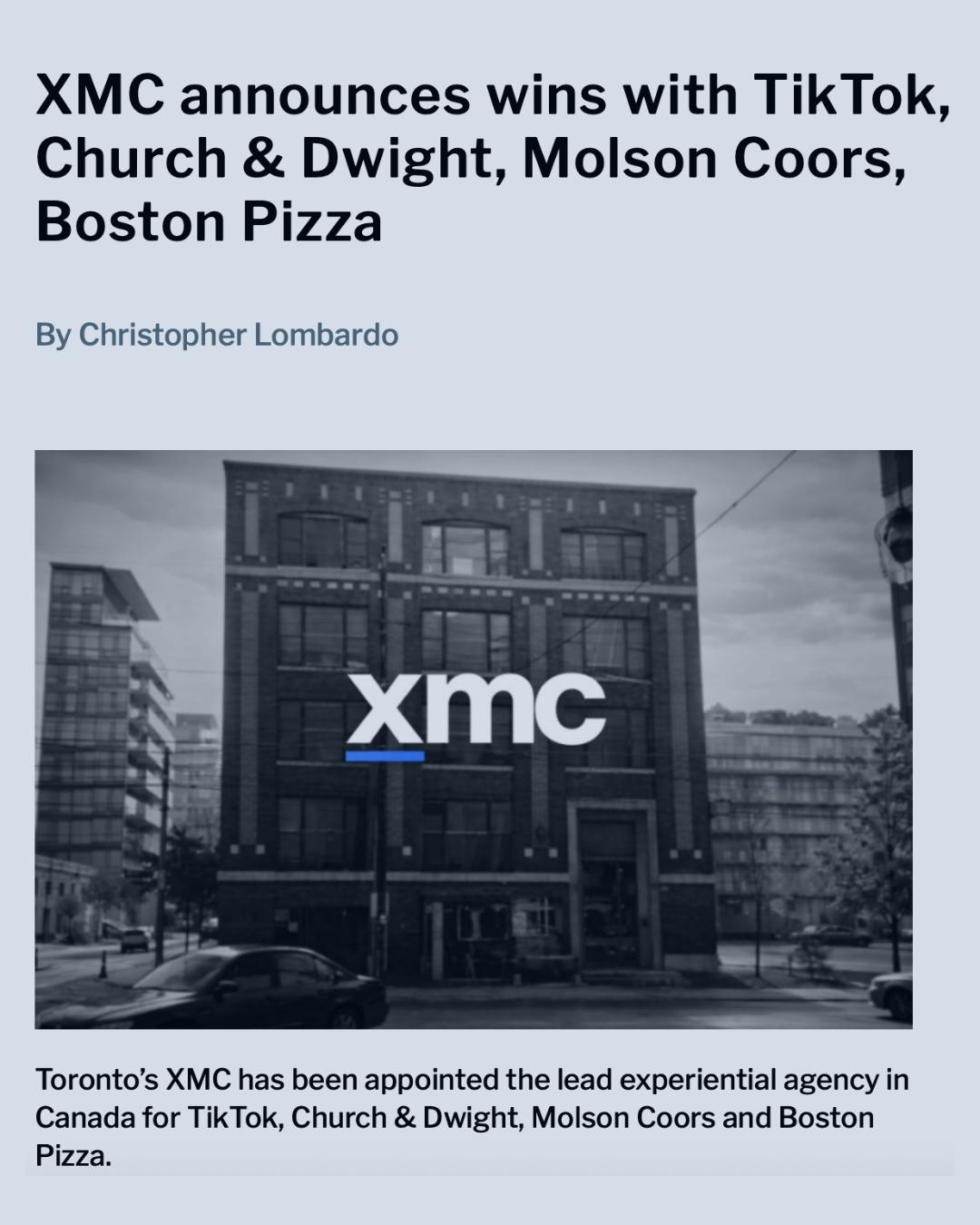 Four New Wins. One Clear Signal: Brands Want Measurable Experiences.
Big momentum at XMC.
We’re proud to share that XMC has been selected by TikTok, Church & Dwight, Molson Coors, and Boston Pizza. Four incredible brands that trust us to build experiences that move people and business.
These partnerships reflect where the market is headed: brands are investing in experiential, sponsorship and staffing programs that create real-world connection and measurable impact.
A huge thank you to our teams whose strategic thinking, creativity, and operational excellence continue to make this possible.
Check out the full article on at xmc.ca through the link in our bio
#agencywins #ExperientialMarketing #Sponsorship #BrandExperience #staffing #XMC