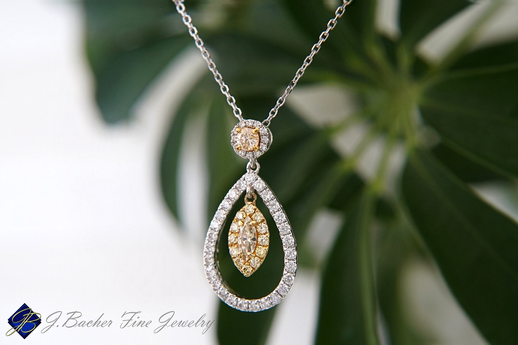 โจNew Arrival
14k white gold with yellow gold accents, .68ctw of white and yellow diamonds, and a diamond-cut cable chain that's adjustable from 16"-18". $1895
Available in-store and online:
https://www.jbacher.com/product-page/14k-68ctw-yellow-white-diamond-necklace