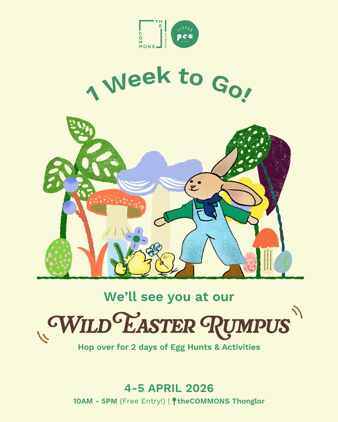 🐰🥕 Just ONE WEEK to go! Our Wild Easter Rumpus is almost here, and we can’t wait to welcome families for two days of springtime fun, creativity, and Easter adventures. From egg hunts and hands-on crafts to storytelling and playful Easter bunny quests, there’s something for every little pea to enjoy.
📍 theCOMMONS Thonglor
📅 Sat 4 & Sun 5 April
⏰ 10am – 5pm
⭐ Pro Tip: Grab the Ultimate Easter Fun Pass (1,650 THB) to unlock all activities at a cheeky discount! (P.S. Egg hunts selling out fast) 🐣
💥 Book now via Link in Bio or Line @littlepeabkk
____________
🐰🥕 อีกแค่ 1 สัปดาห์เท่านั้น! Wild Easter Rumpus ของเราใกล้มาถึงแล้ว และเราแทบรอไม่ไหวที่จะต้อนรับทุกครอบครัว สู่ 2 วันแห่งความสนุกต้อนรับฤดูใบไม้ผลิ และการผจญภัยในธีมอีสเตอร์ ตั้งแต่การล่าไข่อีสเตอร์ กิจกรรมทำงานคราฟต์ การเล่านิทาน ไปจนถึงภารกิจอีสเตอร์บันนี่แสนสนุก มีรอให้ Little Pea ทุกคนได้เพลิดเพลินแน่นอน
💥 จองเลยผ่าน Link in Bio หรือ Line @littlepeabkk
____________
#LittlePeabkk #LittlePea #theCOMMONSbkk #WildEasterRumpus