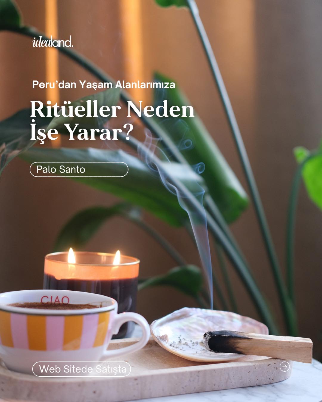 Bazen ihtiyacın olan şey
büyük bir değişim değil.
Küçük bir durak.
Gün içinde birkaç dakikalık bir ritüel,
zihni yavaşlatır,
bedeni hatırlatır
ve bulunduğun alanın enerjisini hafifletir.
Palo Santo;
negatif enerjiyi dağıtmak,
alanı temizlemek
ve kendine dönmek için küçük bir başlangıç.
Kendine bu dinginliği hediye etmek ve Palo Santo tütsümüzü incelemek için profilimizdeki linke tıklayabilirsin.🔗