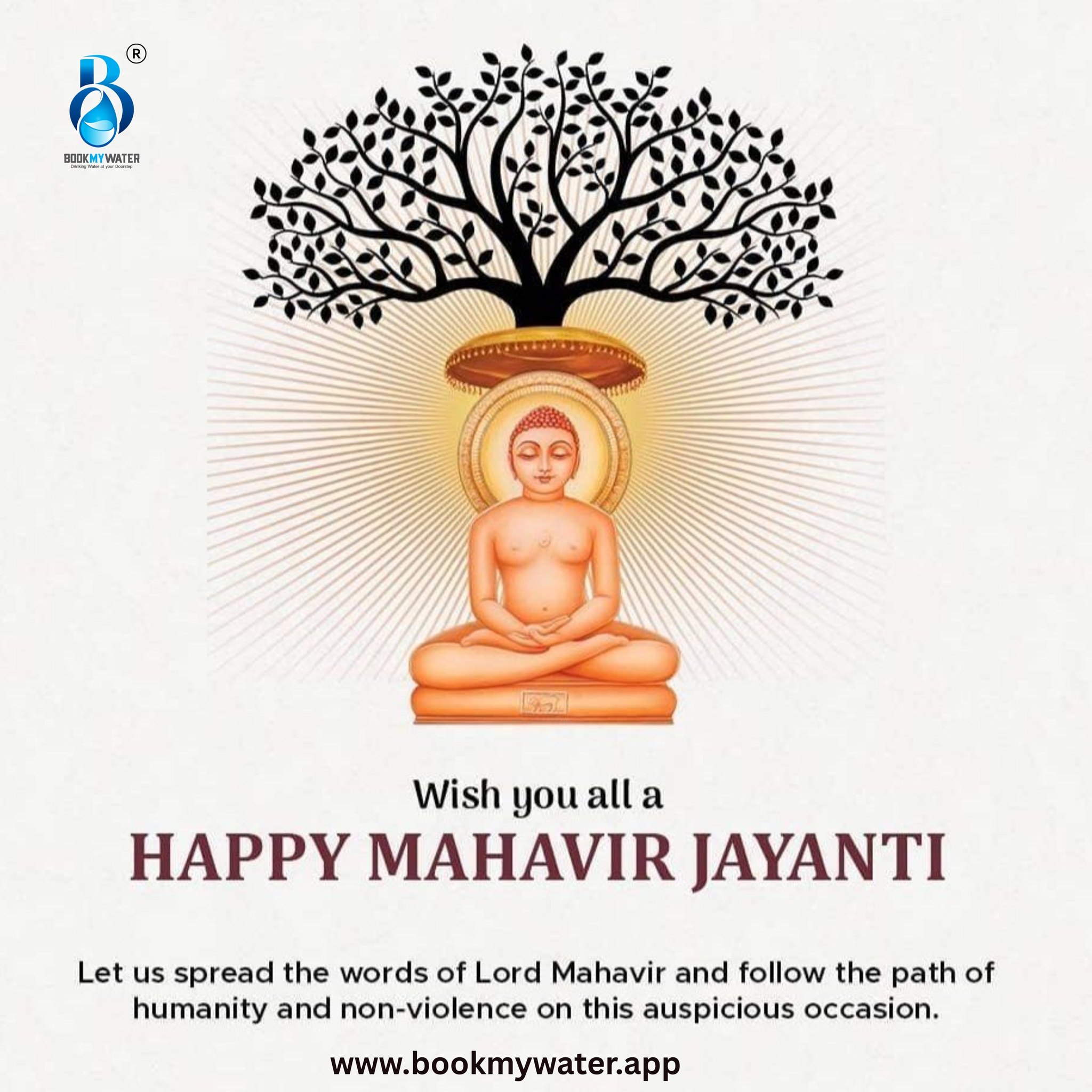 🌼 Happy Mahavir Jayanti 2026 🌼
On this sacred occasion of Mahavira Jayanti, we are reminded of the timeless values of Ahimsa (non-violence), Truth, and Compassion.
At BookMyWater App, we believe that purity is not just a principle—it’s a way of life. Just as Bhagwan Mahavir taught us to live in harmony with nature, we strive to bring you pure, natural, and life-supporting water every day.
💧 Choose purity
💧 Choose health
💧 Choose mindful living
Let this auspicious day inspire us to adopt a cleaner, healthier lifestyle—both within and around us.
🙏 Wishing you and your family peace, prosperity, and well-being.
#MahavirJayanti2026 #BookMyWater #PureLiving #Ahimsa #HealthyLife #NaturalWater #MindfulLiving #JainFestival #bookmywater