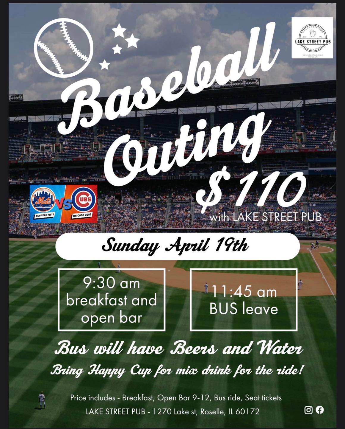 Don’t forget this exciting event!! You can purchase tickets at bar!!