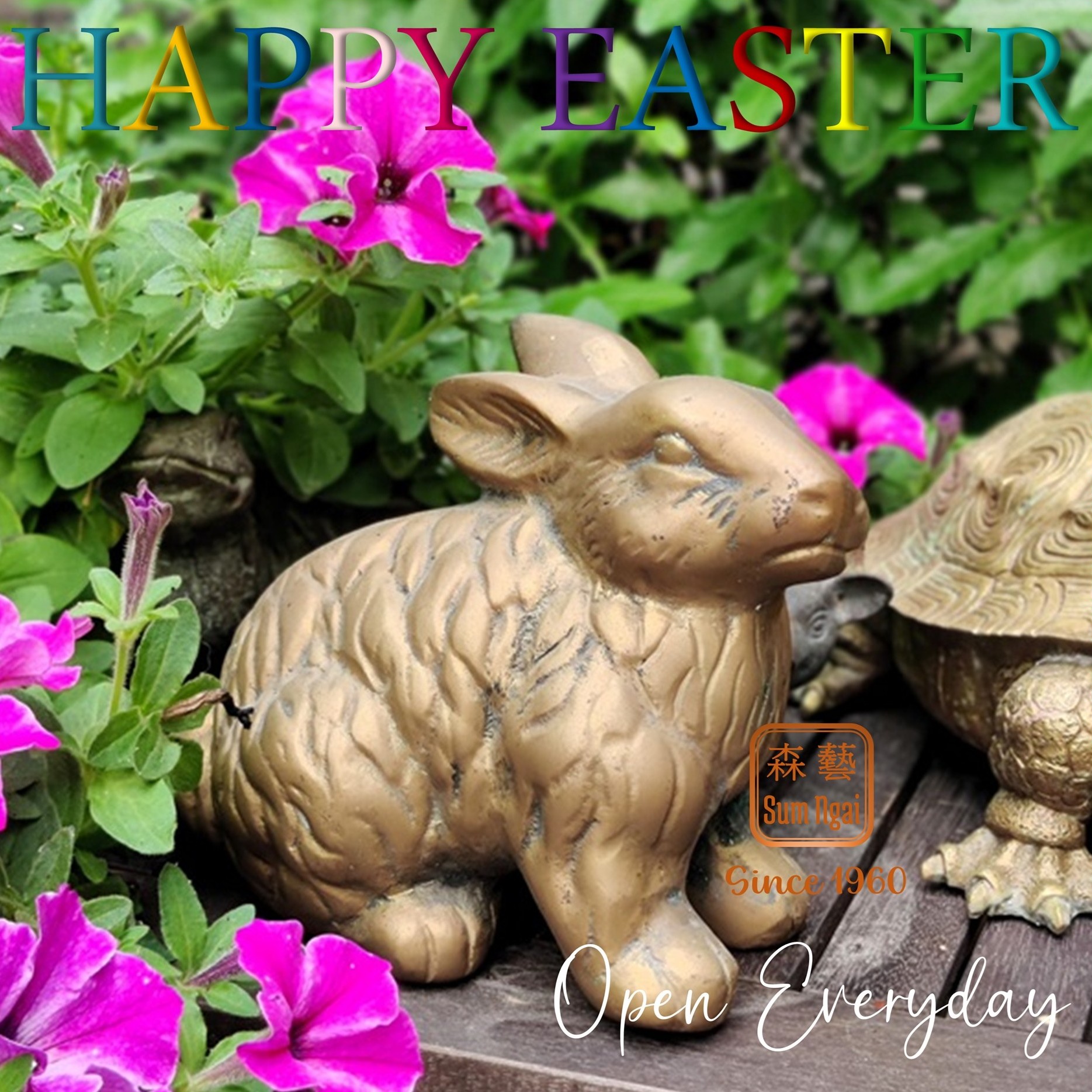 Happy Easter Friday 🐰🐣Yes! We're Open.
📍 Visit our Kam Tin showroom - a space with character and history.
⭐Holiday & Sunday 11-4 | Mon-Sat 10-5
🚗 Free parking on premises.
🚆MTR - Kam Sheung Rd Stn (8-minute walk)
#EasterFriday #GoodFriday #EasterVibes #EasterWeekend #EasterTime #hongkongeaster #openeaster #sumngaibrassfactory