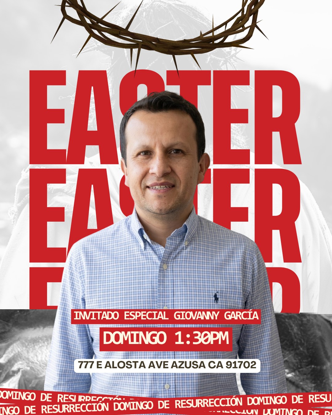 ✨ Este Domingo de Resurrección queremos invitarte a celebrar con nosotros.
No es solo una fecha en el calendario.
Es el recordatorio de que la esperanza está viva, que la muerte fue vencida y que Cristo sigue transformando vidas hoy.
El domingo pasado hablamos de ver a las personas como Jesús las ve: con compasión y amor.
Quizás esta semana esa enseñanza se vuelve práctica de una manera muy simple: extender una invitación.
Tal vez alguien cerca de ti necesita esperanza, necesita fe, necesita volver a creer… y tú puedes ser el puente.
Será un tiempo de celebración, de fe, de esperanza y también una oportunidad especial para que alguien pueda escuchar la buena noticia del evangelio y conocer a Jesús.
Este domingo ven con tu familia, invita a un amigo, y celebremos juntos que Cristo vive. ✝️✨
