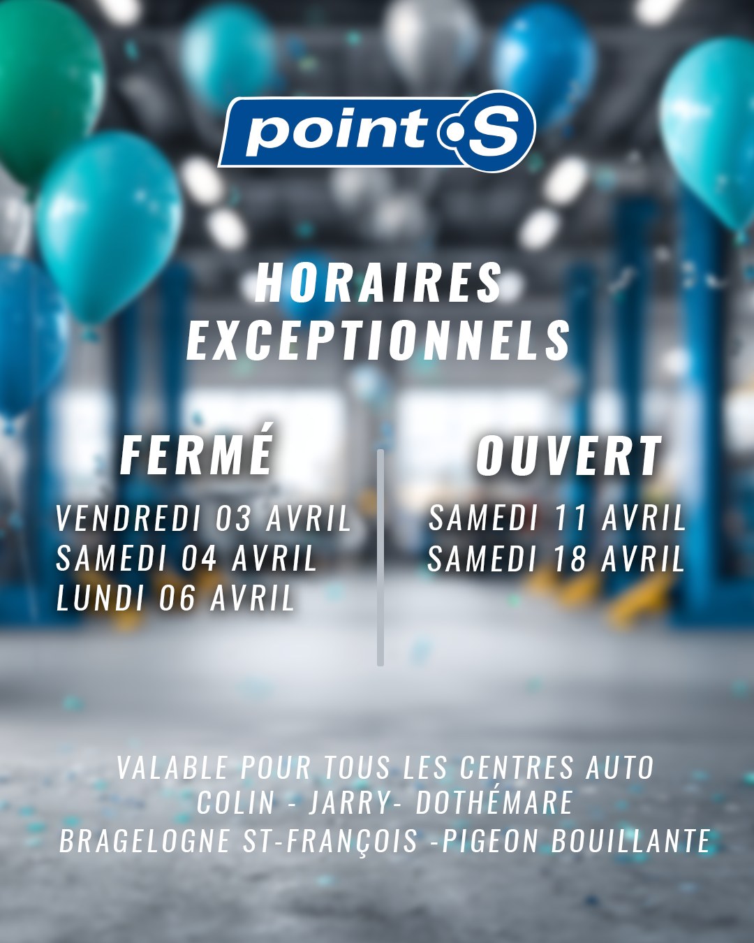 🐣🏖️ **À PÂQUES, À LA PLAGE…**
Vous pouvez tomber dans un **trou à crabe** 🦀…
Mais pas dans un **nid de poule** 😉
👉 Ça tombe bien, vos centres Point S seront **fermés** pendant le week-end de Pâques !
On se retrouve très vite après les fêtes pour notre MOIS ANNIVERSAIRE 20 ANS 🙌
On offre la tournée 😉 !
#PointSGuadeloupe #Paques #TrouACrabe #NidDePoule #InfoClient #Gwada