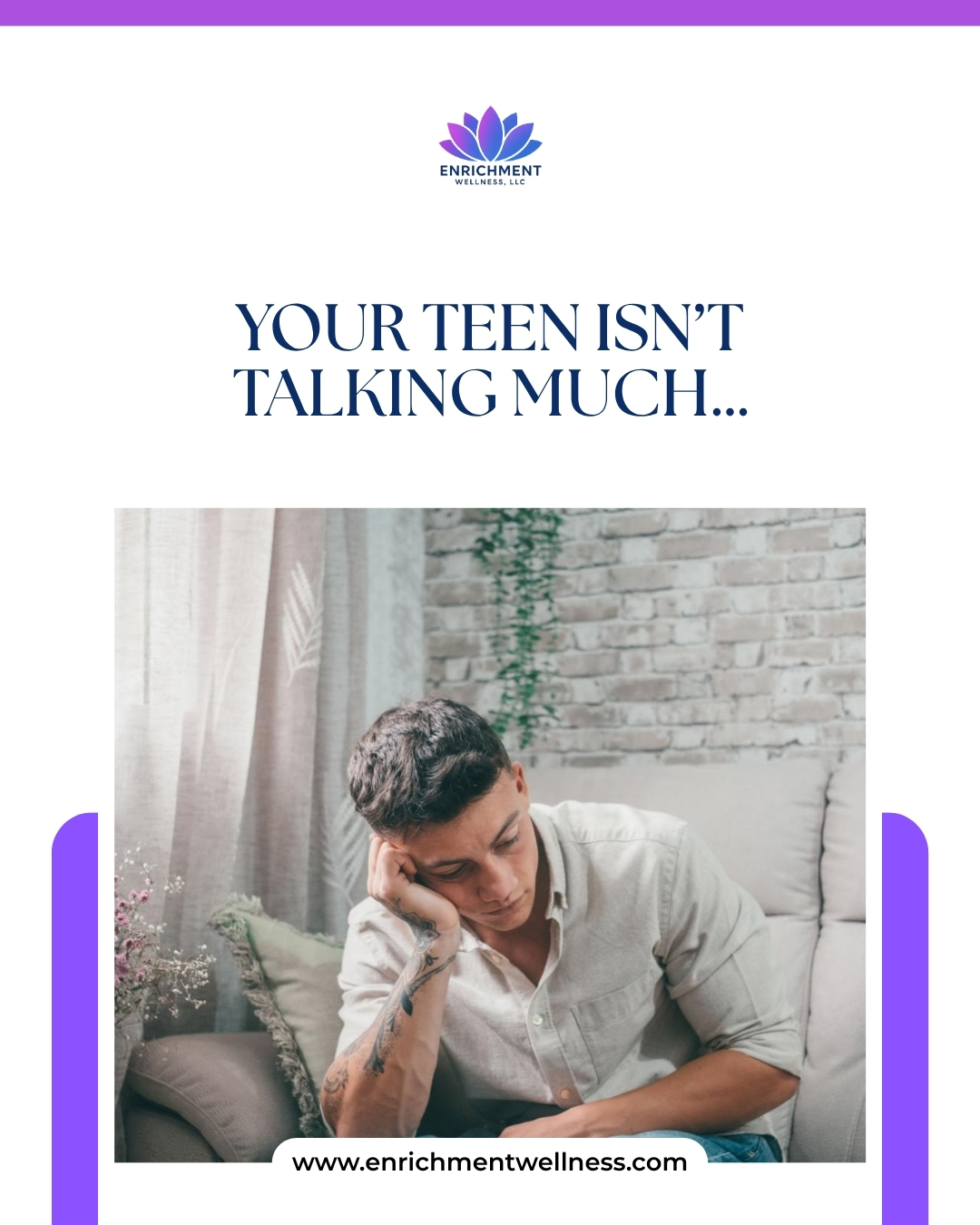Book a session today and support your teen before it gets worse
Your teen isn’t “difficult”… they might be overwhelmed
Silence, screen time, mood swings… these aren’t random
They’re signals
Stress, pressure, and emotions they don’t know how to express
The earlier you step in, the easier it is to guide them back
Let’s help them feel heard, understood, and supported
Call now (301) 944-9065
www.enrichmentwellness.com
#teenmentalhealth
#parentingteens
#TeenSupport
#mentalhealthmatters
#therapyworks