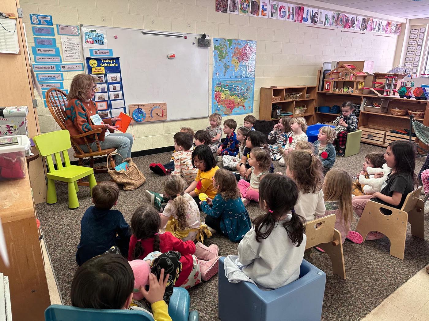 The students enjoyed listening to Deb Pilutti read her book 'My Best Friend is a Lion'!