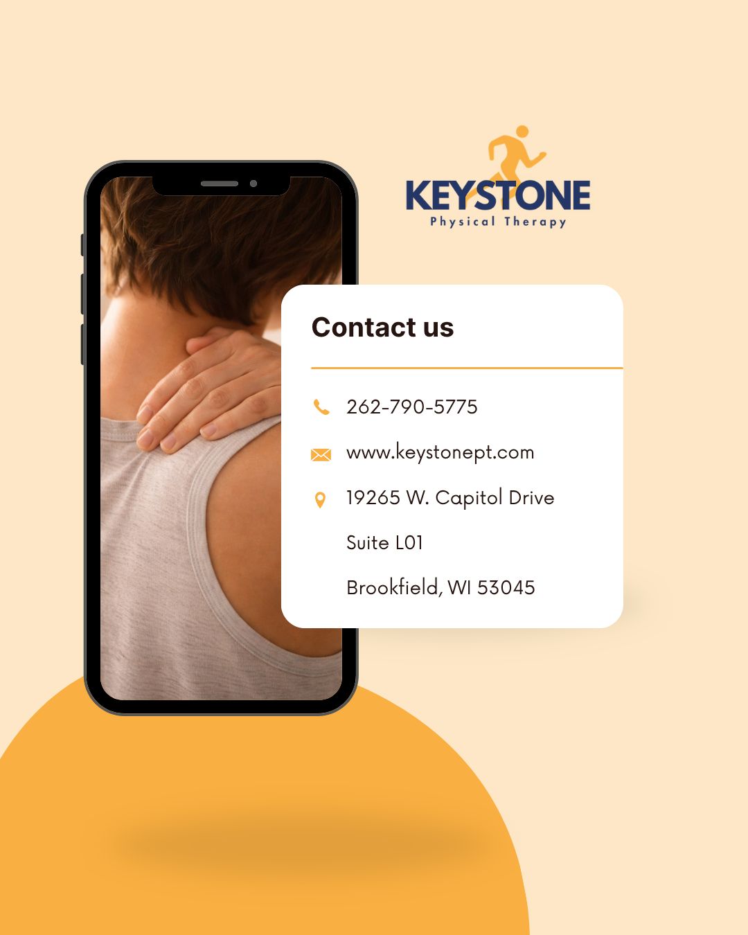 Ready to move better, feel stronger, and get back to what you love? 💙
We’re here to help every step of the way—from recovery to performance and everything in between. Reach out today to get started with care that’s built around you.
📞 262-790-5775
🌐 keystonept.com
#KeystonePT #PhysicalTherapy #ContactUs #MoveBetterFeelBetter #PainRelief #InjuryRecovery #StayActive #MobilityMatters #WellnessMatters #HealthyLiving #PTWorks #RehabJourney #FunctionalMovement #ActiveLifestyle #RecoverySupport #PreventInjury #StrongerEveryday #HealthAndWellness #LocalBusiness #BrookfieldWI #WisconsinHealth #GetStarted #FeelBetterMoveBetter #WellnessJourney #BodyCare #StayStrong #MovementIsMedicine #BetterMovement #CareThatMatters #YourHealthFirst
