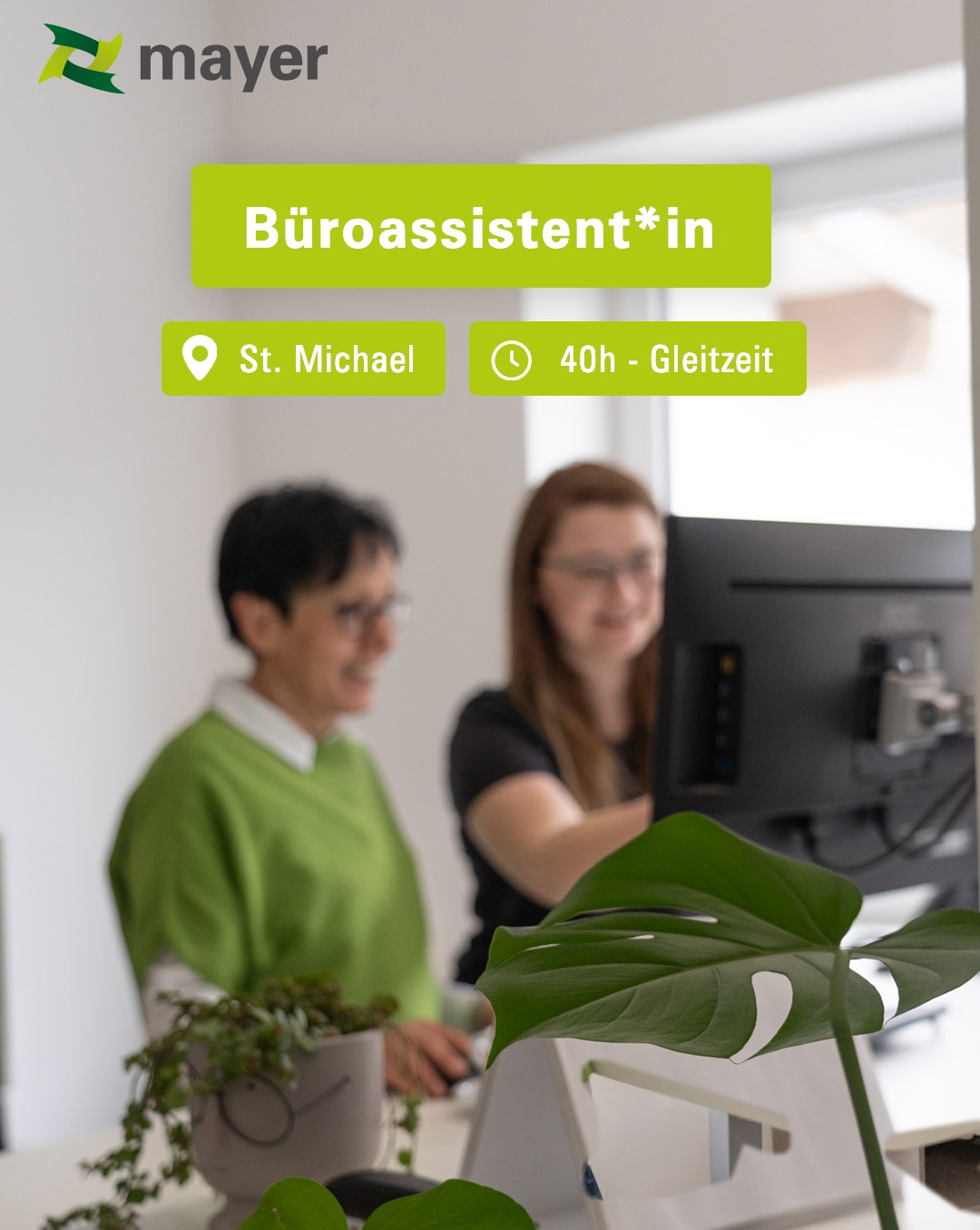Büro ohne dich? Läuft nur halb so gut. 😉💼
Wir erweitern unser Team: Büroassistent:in (m/w/d)
Deine Aufgaben:
📞 Telefonzentrale & Kundenkontakt
📬 Postbearbeitung
📄 Unterstützung bei Rechnungen & Fakturierung
Wenn du gerne organisierst, den Überblick behältst und im Team anpackst, bist du bei uns genau richtig. Wir freuen uns auf dich! 😊
👉 Jetzt bewerben:
www.mayer-recycling.at/karriere-bueroassistent