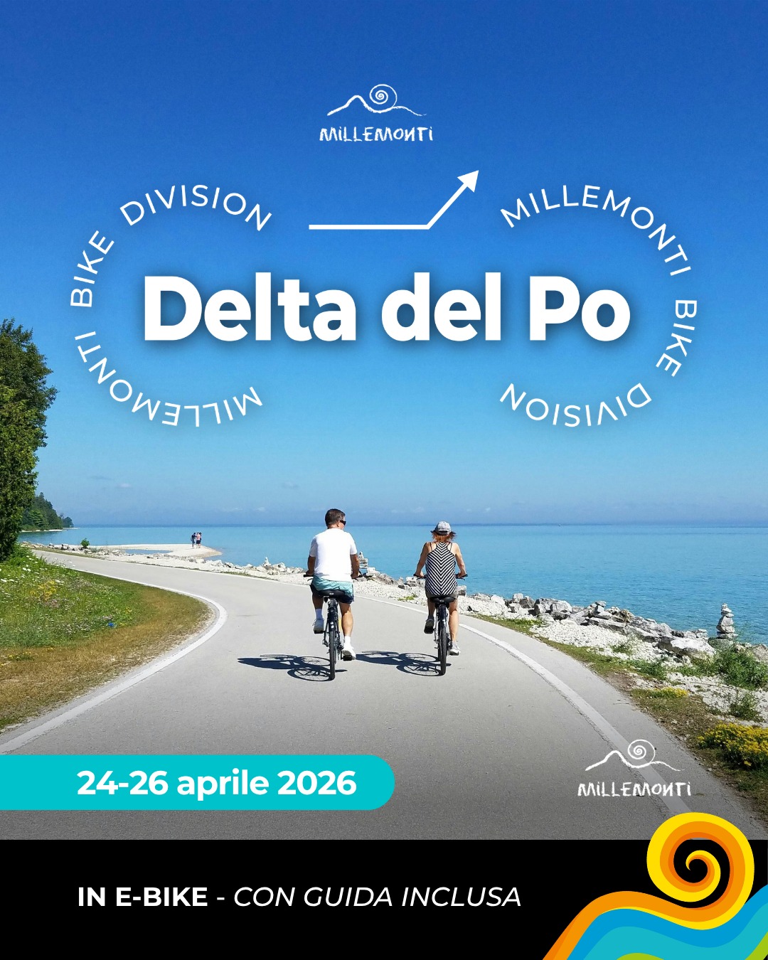 C’è un angolo d’Italia dove acqua e terra si incontrano creando paesaggi aperti, silenziosi e ancora poco esplorati 🌊🌿✨
Dal 24 al 26 aprile 2026 ti invitiamo a scoprirlo con un viaggio diverso dal solito: tre giorni in e-bike tra la FOCE DELL'ADIGE e il DELTA DEL PO, tra argini, lagune e natura incontaminata 🚴♀️
🌿🚴♂️ Pedaleremo lungo la suggestiva Via delle Valli, attraversando ambienti unici sospesi tra acqua e cielo
🦩⛴️ Raggiungeremo in traghetto l’Isola di #Albarella e proseguiremo fino al Giardino Botanico di Porto Caleri, tra dune, pinete e paesaggi costieri. Lungo il percorso, con un po’ di fortuna, potremo osservare fenicotteri, aironi e numerose specie di uccelli acquatici
⛵🚴♀️ Vivremo anche un’esperienza tra bici e barca, fino agli scanni: sottili lingue di sabbia tra fiume e mare, dove ci fermeremo per un picnic affacciati sull’Adriatico
✨🏙️ Immancabile anche la pedalata fino a #Chioggia, la “piccola Venezia”, città vivace ricca di canali, colori e tradizione marinara
🚴♀️⚡ Grazie all’E-bike, ogni pedalata sarà più leggera e accessibile: puoi lasciarti andare al ritmo lento del Delta, senza pensare alla fatica, assaporando ogni dettaglio lungo il percorso.
Pronto a pedalare tra le meraviglie del Delta del Po? 😍🚴♂️
⚠️ I posti sono limitati Il gruppo sarà composto da massimo 14 persone, per garantirti un’esperienza curata e dal giusto ritmo.
👉 Prenota subito il tuo!
#millemonti #outdoors #trekking #viaggiare #viaggio #vacanza #vacanzedigruppo #viaggiodigruppo #deltadelpo #ebiketour #cicloturismo #viaggiinbici #ebike #bicicletta #deltadelpo
@sportlandweb_ @kayland_official @rockexperienceofficial @guidealpinelombardia @guidealpine_italiane