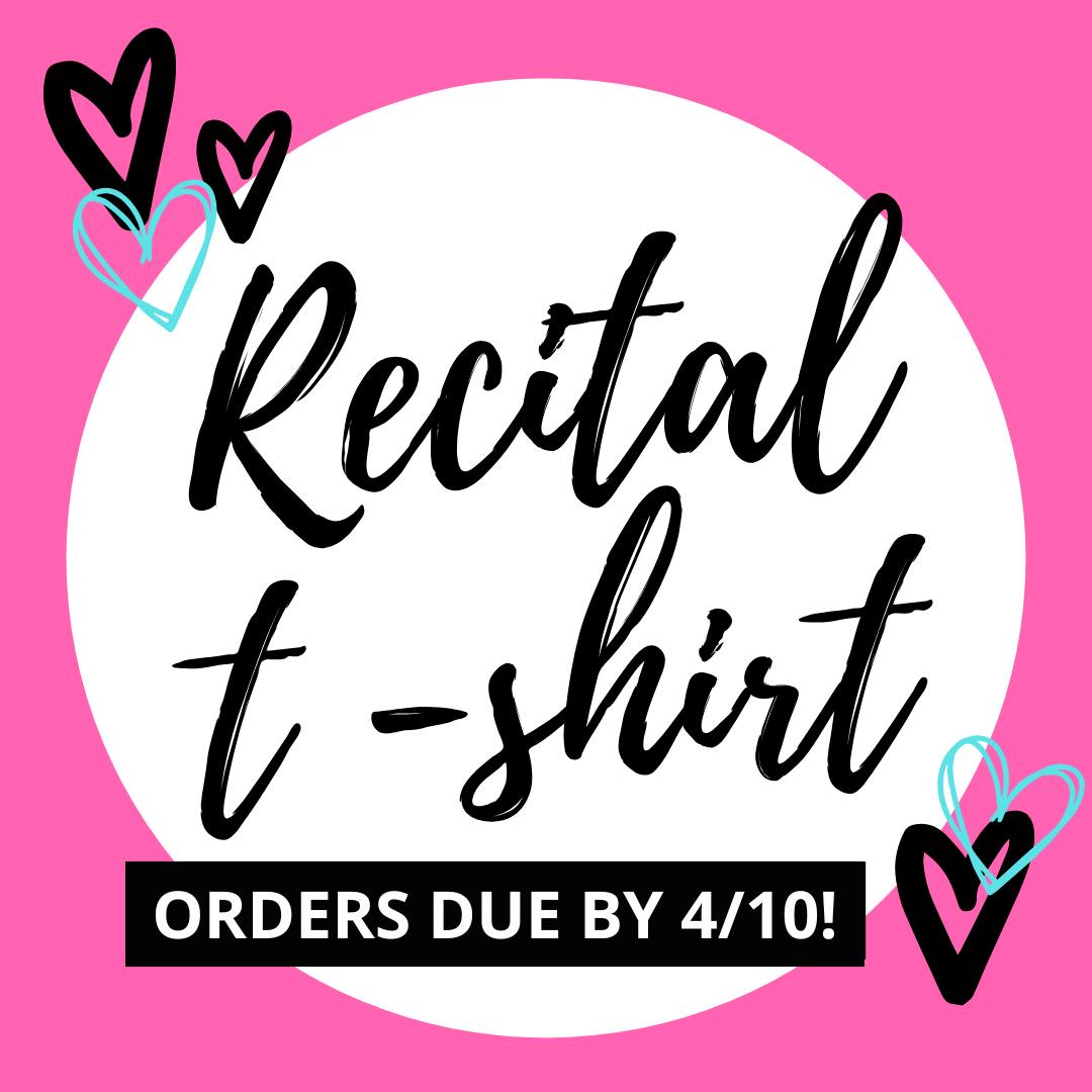Deadline Extended!
1. Recital T-shirt’s are live and available to order in our online store!
https://www.illuminationdance.com/shop
2. Recital program ads are also available to submit at this time.
🗓 April 10 is the deadline for ordering. Check your emails for full details!