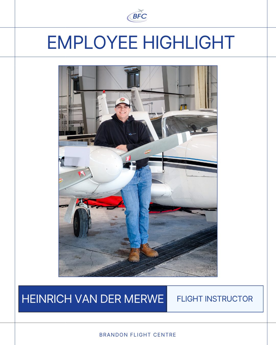 Meet Heinrich @heinrichvan_ !
Contact us today to get you booked with "Enrique"
📞(204) 728-7691
📧 learn@brandonflightcentre.com
💻www.brandonflightcentre.com
#BFC #flighttraining #Enrique #FlightInstructor
