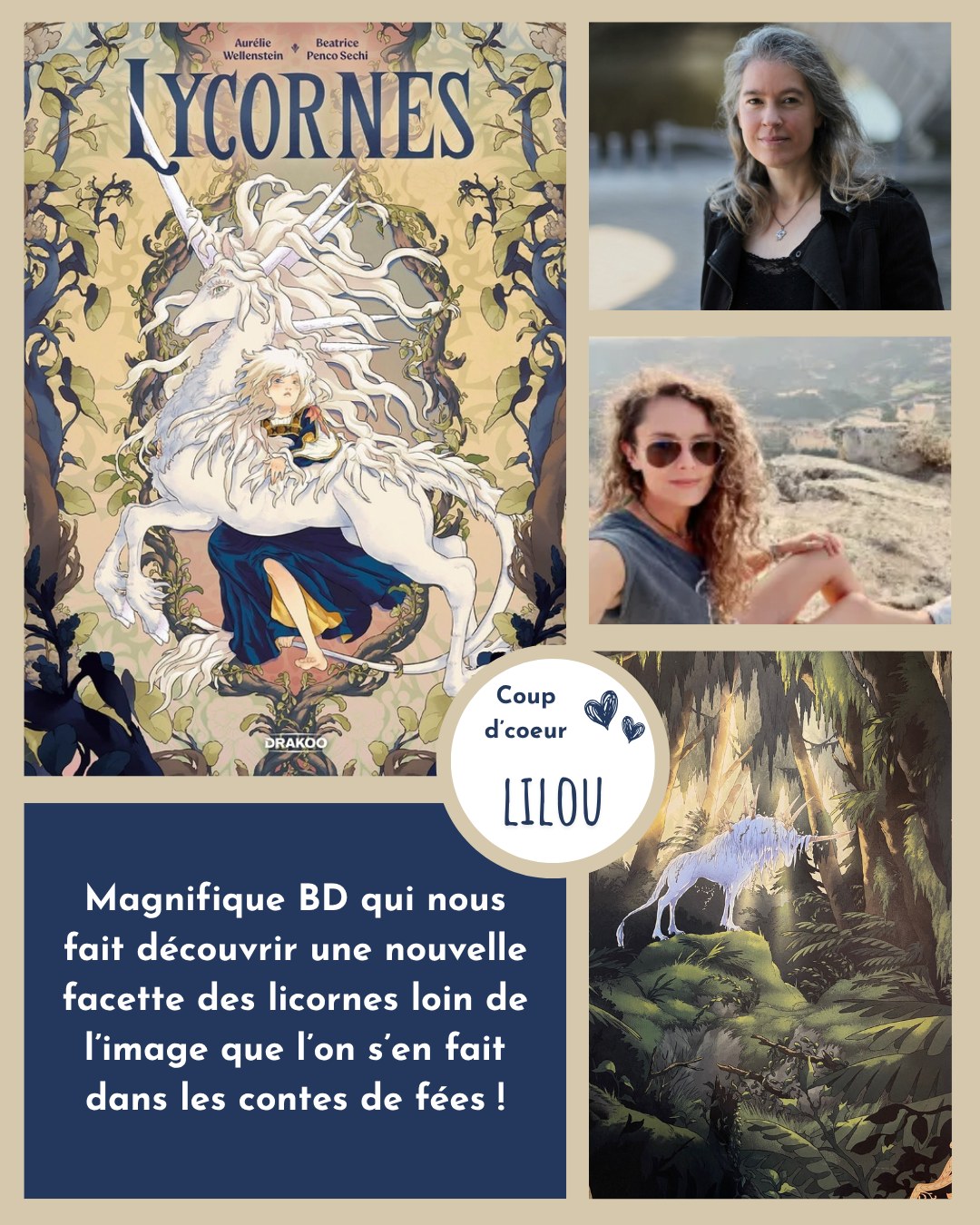 ❤️ Coup de cœur : Lycornes écrit par @aureliewellenstein et illustré par @beatrice_penco_sechi publié aux @drakooeditions
#coupdecoeur #BD #librairieindependante