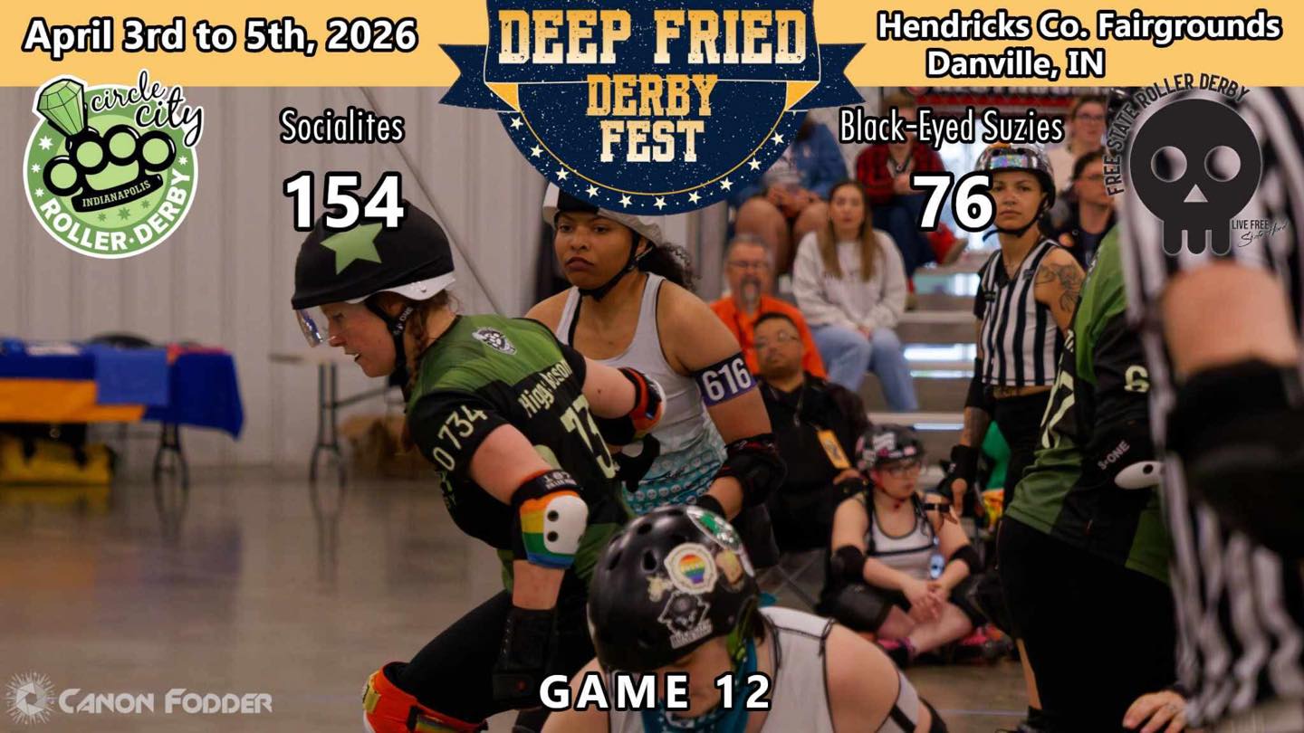 CCRD Socialites finish the weekend with a clean sweep!
📸@canonfodderderby
#Rollerderby #deepfriedderbyfest #circlecityrollerderby