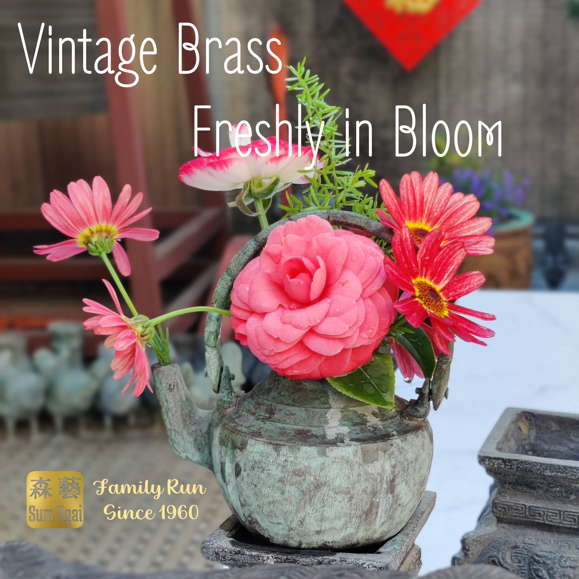 A quiet bloom in a timeworn brass teapot 🌸
📍 Visit our Kam Tin showroom - a space with character and history.
⭐Holiday & Sunday 11-4 | Mon-Sat 10-5
🚗 Free parking on premises.
🚆MTR - Kam Sheung Rd Stn (8-minute walk)
#vintagebrass #brassdecor #floralarrangement #freshflowers #bloominspiration #homedecor #interiorstyling #vintagestyle #rusticdecor #patina #timelessdesign #asianantiques #chinesedecor #tabledecor #smallspaces #designinspo #handcrafted #shopvintage #uniquehome #flowerlovers #instahome #decorinspiration #slowliving #hongkongbrass #brassfactoryhongkong #brassteapot #sumngai