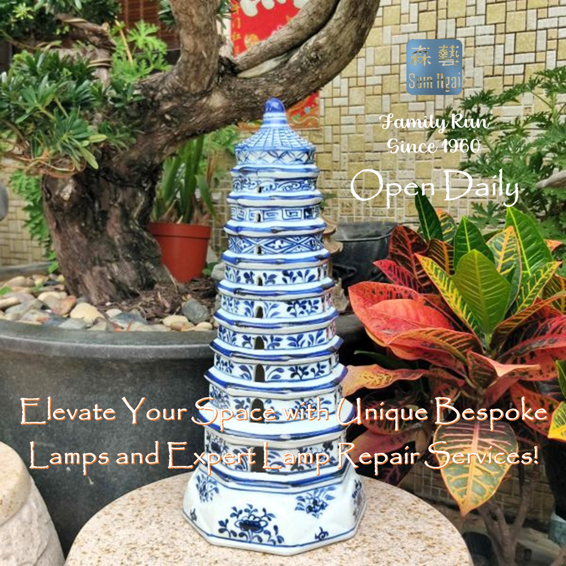 Blue white porcelain pagoda tower brings calm, balanced positive chi.
📍 Visit our Kam Tin showroom - a space with character and history.
⭐Holiday & Sunday 11-4 | Mon-Sat 10-5
🚗 Free parking on premises.
🚆MTR - Kam Sheung Rd Stn (8-minute walk)
#blueandwhite #porcelainart #pagoda #homedecor #fengshui #goodchi #positiveenergy #calmvibes #interiordesign #asianart #decorinspo #spiritualhome