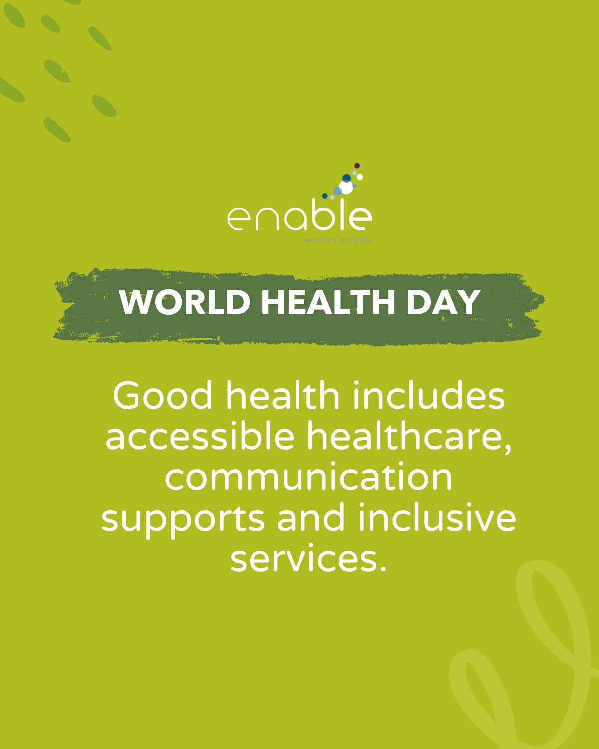 World Health Day feels like a good reminder that there can be barriers to getting to appointments, being understood, and getting what you need from health care. And for a lot of people, that part isn’t always straightforward.
For Participants
This is where support workers can make a real difference:
• Helping you get to and from appointments safely and on time
• Going with you so you don’t have to navigate it alone
• Helping explain what the appointment is for, and what’s been said afterwards
• Supporting communication so you can share what’s going on in a way that feels right for you
• Being another set of ears when things move too fast or feel overwhelming
For carers and support workers 🌿
You’re often the bridge that helps things happen:
• Getting people to appointments safely and calmly
• Helping make sense of information afterwards
• Speaking up when something doesn’t feel right
• Trying to juggle it all without burning out yourself
At the end of the day, good health care only really works when people can actually access it.
For people living with disability in Western Australia - if you need support to attend health appointments, our team is here to help. We focus on finding the right support worker match so the experience feels comfortable and consistent.
👉 www.enablewa.org.au