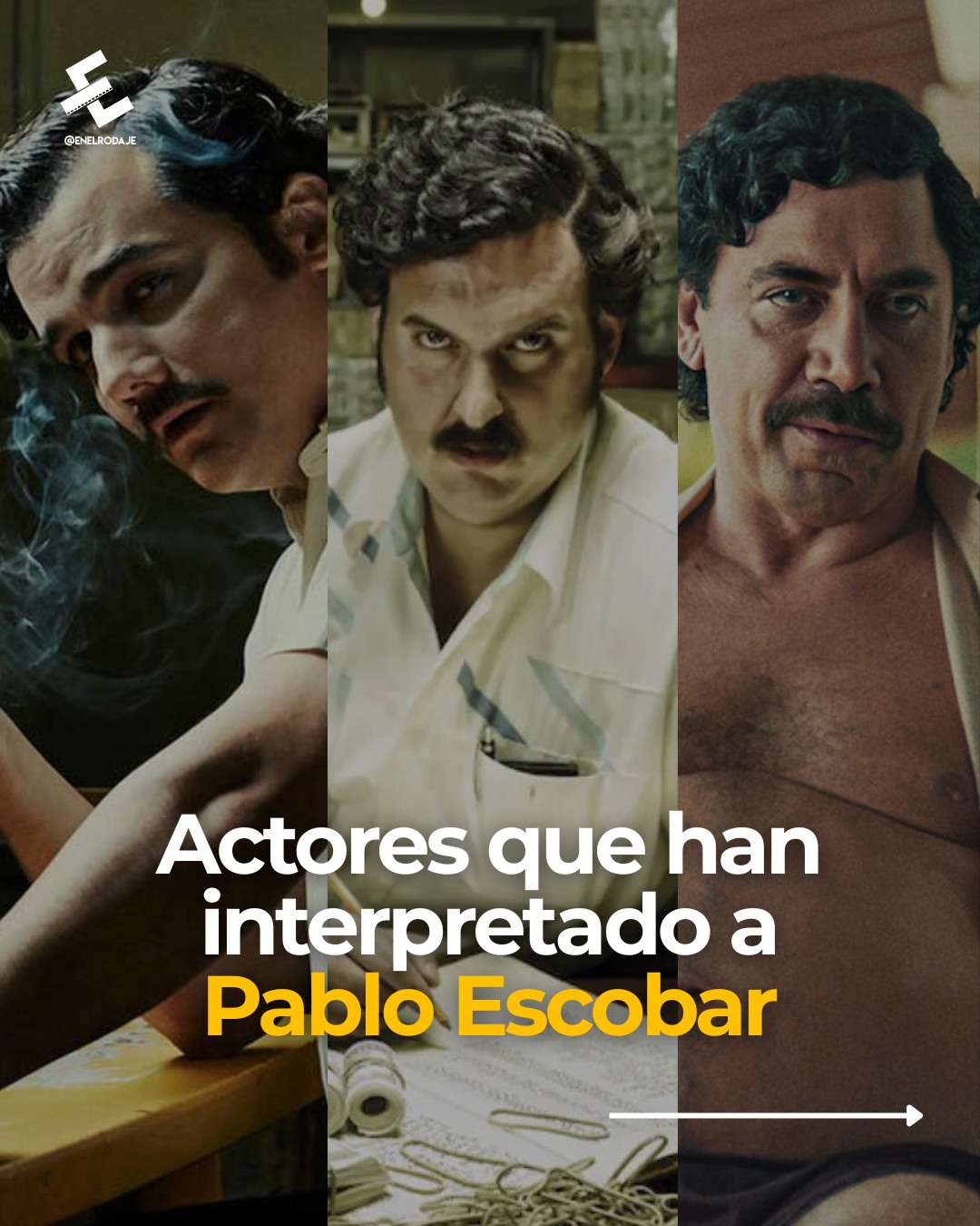 Pablo Escobar: el personaje que Hollywood no deja de contar
Pocos personajes reales han sido interpretados tantas veces en pantalla como el capo del Cartel de Medellín. Desde series colombianas hasta grandes producciones de Hollywood, estos son los actores que se han puesto en la piel del "Patrón del Mal"
Cada actor le dio su propia versión: Moura aprendió español desde cero y subió 18 kilos. Parra se convirtió en referente absoluto para el público latinoamericano. Del Toro y Bardem trajeron el peso del cine de autor. Y Mejía es quien más veces lo ha encarnado en distintas producciones.
¿Cuál es tu interpretación favorita? Desliza para verlos todos 👉
— #EnElRodaje #PabloEscobar #Narcos #CineLatino #SeriesColombbianas #PatronDelMal #WagnerMoura #AndresParra #BenecioDelToro #JavierBardem #CliffCurtis #MauricioMejia #Hollywood #CineColombia #ActoresDeCine #HistoriaDelCine #NetflixSeries #Cine #curiosidadesEER