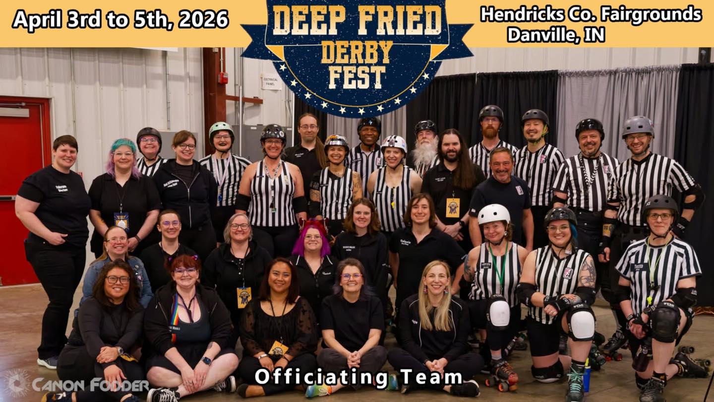 Derby doesn’t happen without the work and knowledge of our officiating crew! CCRD is thankful for all the folks who helped make bouts happen this weekend!
📸 @canonfodderderby
#Rollerderby #deepfriedderbyfest #circlecityrollerderby