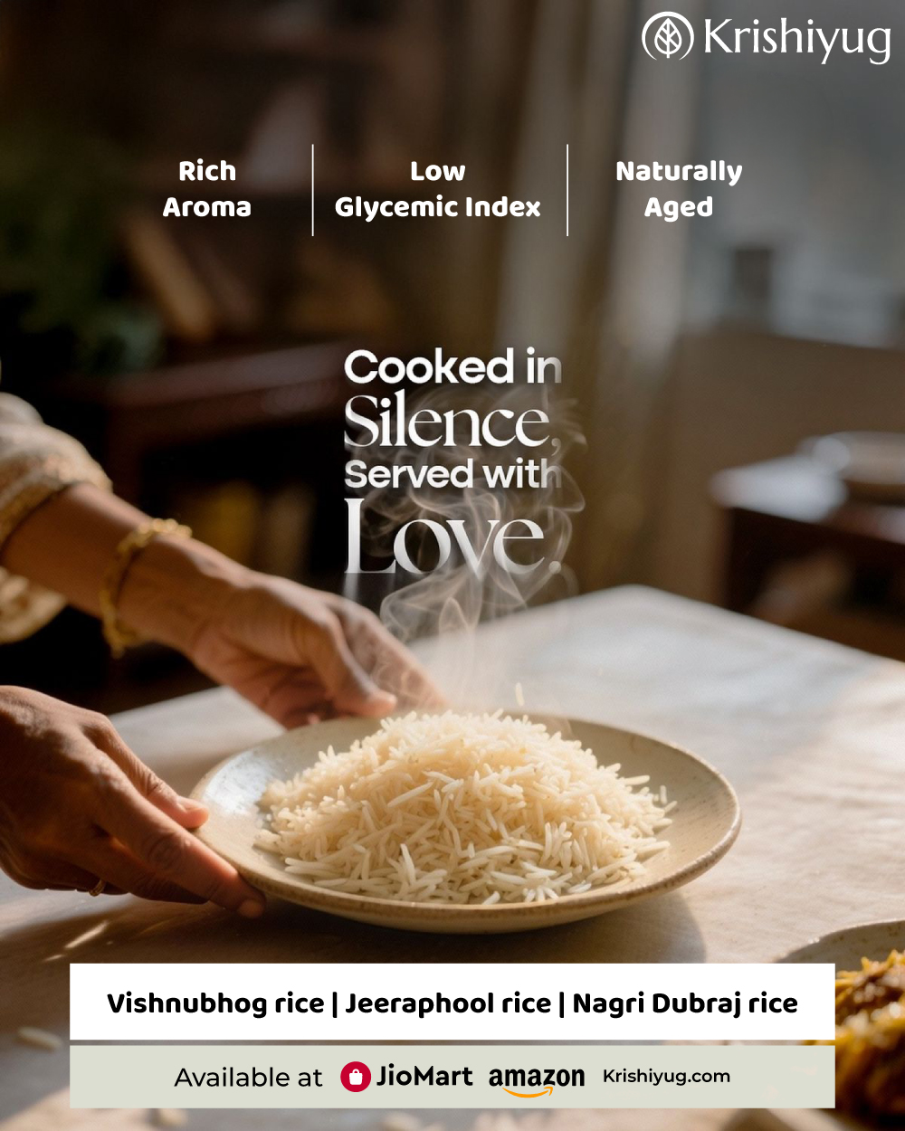 Cooked with patience, served with purity 🌾✨
Every grain tells a story of tradition, aroma, and mindful living 🤍🍚
From the richness of Vishnubhog to the elegance of Jeeraphool and the heritage of Nagri Dubraj — experience rice the way nature intended 🌿
Pure taste. Gentle on health. Crafted by time.
#Krishiyug #HealthyLiving #LowGlycemic #OrganicIndia #MilletLifestyle #PureFood #TraditionalTaste #EatClean #FarmToPlate #NaturalGoodness #RiceLovers #HealthyChoices 🌱