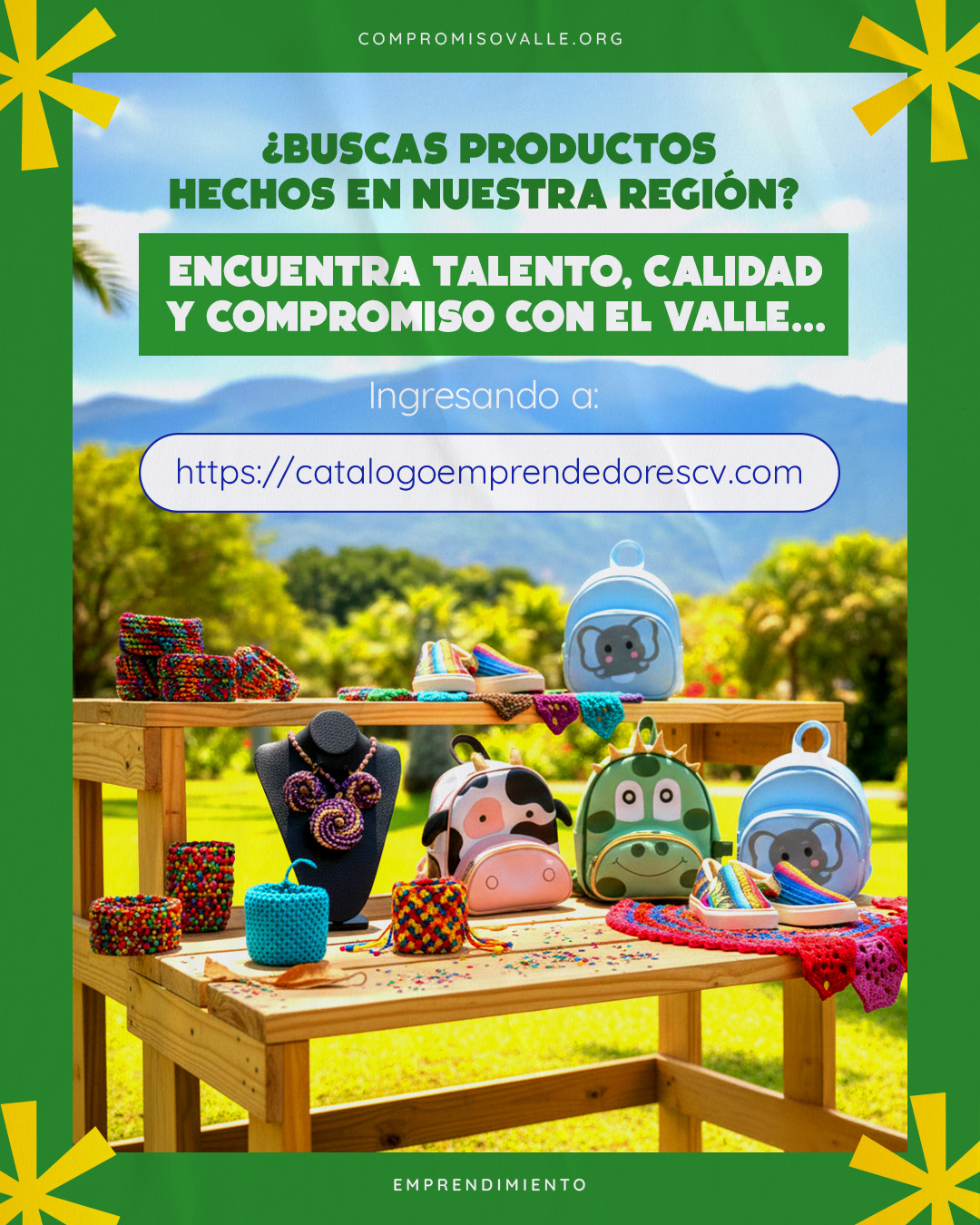 El Catálogo de Emprendedores conecta talento local con personas que creen en comprar con propósito 💚. Cada clic impulsa economías locales y fortalece nuestra región.
Encuentra el enlace en nuestra biografía o visita 👉 www.catalogoemprendedorescv.com
#TodosSomosCompromisoValle