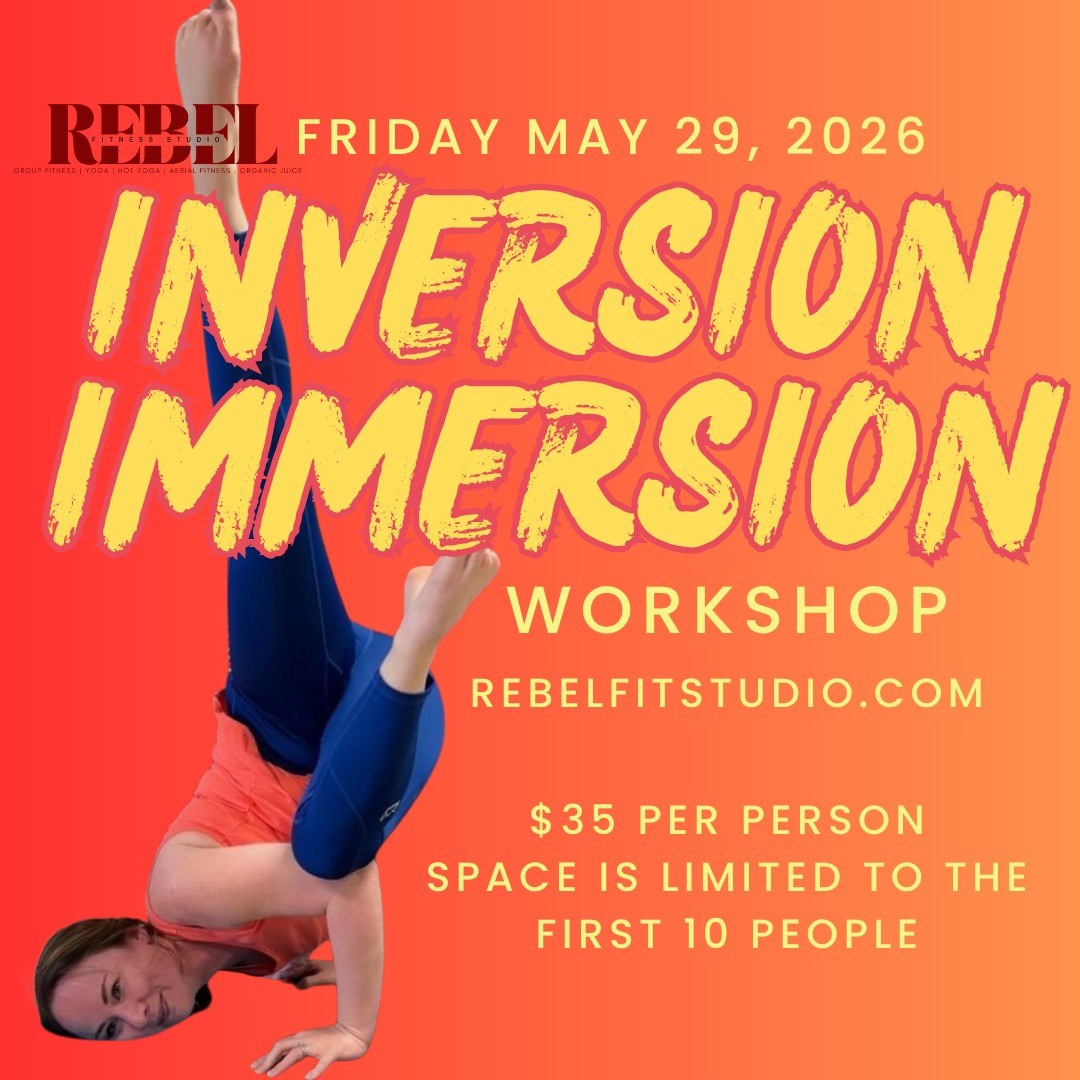 Take your yoga practice to new heights in this 90‑minute Inversion Immersion Workshop with Claire on Friday, May 29th at 6pm. This workshop focuses on safely approaching inversions, beginning with a supportive flow to prepare the body before breaking down key inversion postures. Inversions are known to relieve stress, release back pain, strengthen the core and arms, and refresh both body and mind. Tickets are $35 per person, with space limited to 10 people.
#hotyogalife #rebelfitstudio #rebelsalwaysrise #brownsburgindiana #hendrickscountyindiana #danvillein #plainfieldindiana #avonin #shoplocal #yogaisforeverybody #yogaeverydamnday #317yogis