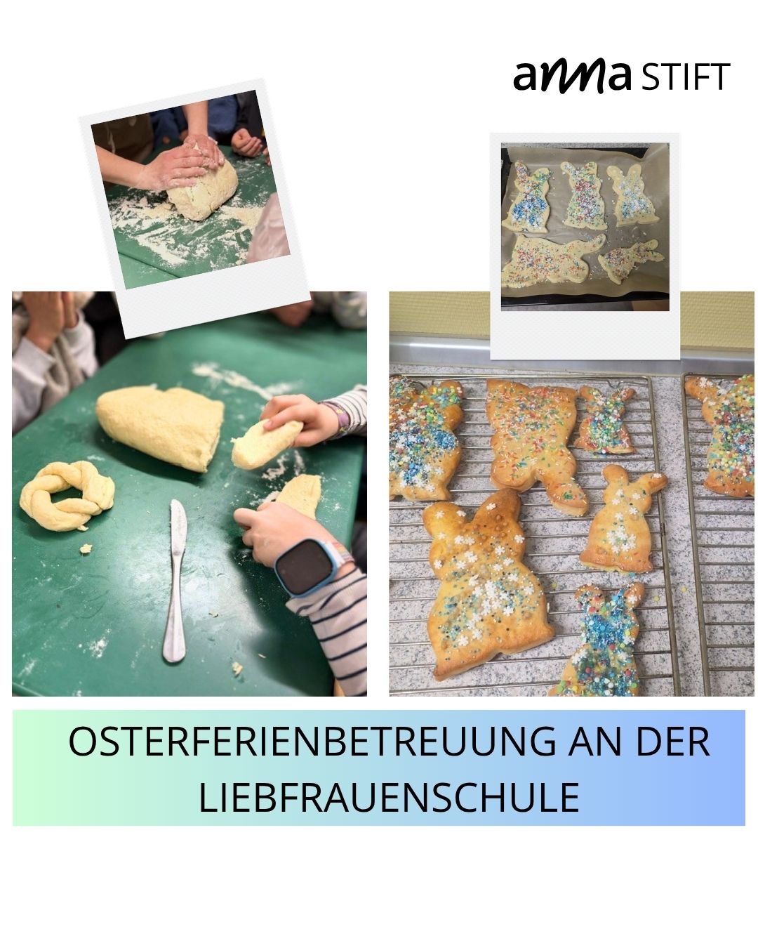 Backen verbindet – und macht einfach Spaß! 🐰🍪
In unserer Osterferienbetreuung wurde fleißig geknetet, ausgestochen und dekoriert: Osterhasen und kleine Nester sind in unserer Küche entstanden.
Dabei ging es nicht nur um leckere Ergebnisse, sondern auch um Gemeinschaft, Geduld und das gemeinsame Erleben. Die Kinder konnten sich ausprobieren, Verantwortung übernehmen und stolz auf das sein, was sie geschaffen haben.
Solche Momente bleiben – und stärken ganz nebenbei wichtige Alltagskompetenzen.
#Ferienbetreuung #BackenMitKindern #GemeinschaftErleben #Ostern #Jugendhilfe