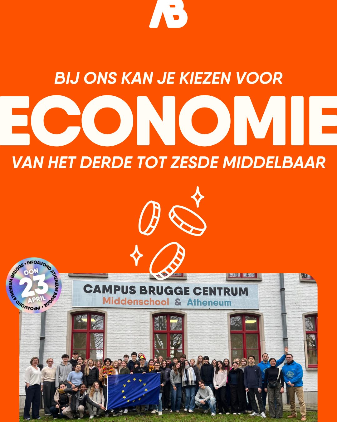 Een neus voor economische zaken? Al een eigen visie op het bedrijfsleven ontwikkeld? Kies dan een van onze economische of bedrijfswetenschappelijke richtingen in de tweede of derde graad!
—
Ontdek alle mogelijkheden op atheneumbrugge.be en schrijf je meteen in voor onze infoavond op donderdag 23 april!
—
#ikbeneenatheneeër #fieroponsgo #atheneumbrugge #impact