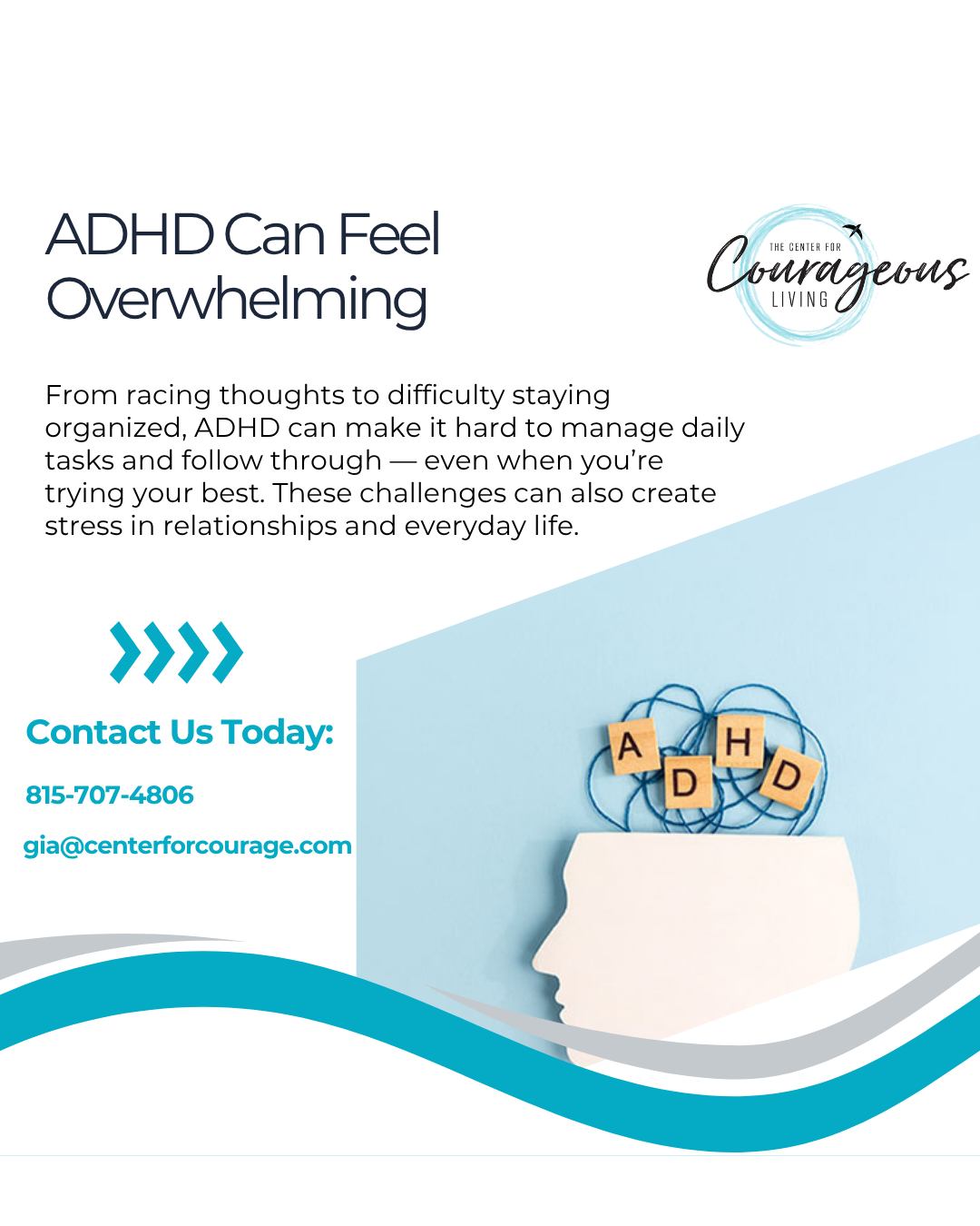 ADHD can feel overwhelming — especially during seasons like spring when motivation and ideas are high. 🌷
You may start new routines or projects, but struggle with organization, follow-through, or keeping up.
ADHD isn’t a lack of effort — it’s a challenge with attention, structure, and execution, even when you care deeply.
It’s also part of a broader neurodivergent experience. Individuals with ADHD, Autism, TBI, or learning differences bring unique strengths like creativity, empathy, and innovative thinking. 💡
At The Center for Courageous Living, our trained professionals support neurodivergent individuals by helping you understand your brain, build practical tools, and create more balance — in a way that works for you.
You’re not alone — and support is here when you’re ready. 💙
📍 Crystal Lake, IL
🌐 centerforcourage.com
📧 gia@centerforcourage.com
📞 815-707-4806
#ADHDAwareness #Neurodivergent #Neurodiversity #MentalHealthMatters #ExecutiveDysfunction #AutismSupport #TBIAwareness #LearningDifferences #TherapySupport #CrystalLakeIL #TheCenterForCourageousLiving