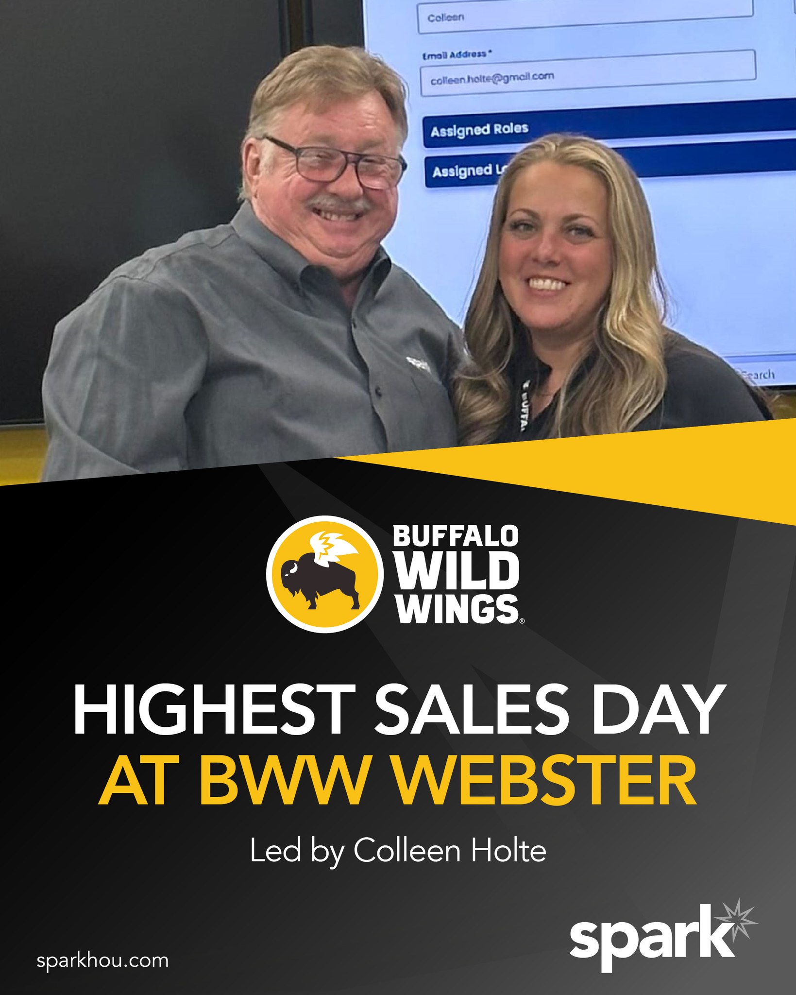 Strong results are built through preparation and execution.
Congratulations to Colleen Holte and the team at BWW Webster for earning recognition for Highest Sales Day.
Performance like this reflects more than a single shift: it’s the result of consistent leadership, a prepared team, and a focus on delivering a strong guest experience.
At Spark, we guide our teams, grow our leaders, and build the kind of momentum that drives results.
Well done, Colleen and team!
#TeamWin #HighestSalesDay #BWW #BuffaloWildWings #ProudTeam #LeadershipInAction #ConsistencyWins #GreatTeams #CelebrateSuccess #GameDayEnergy #WinningMindset #Teamwork